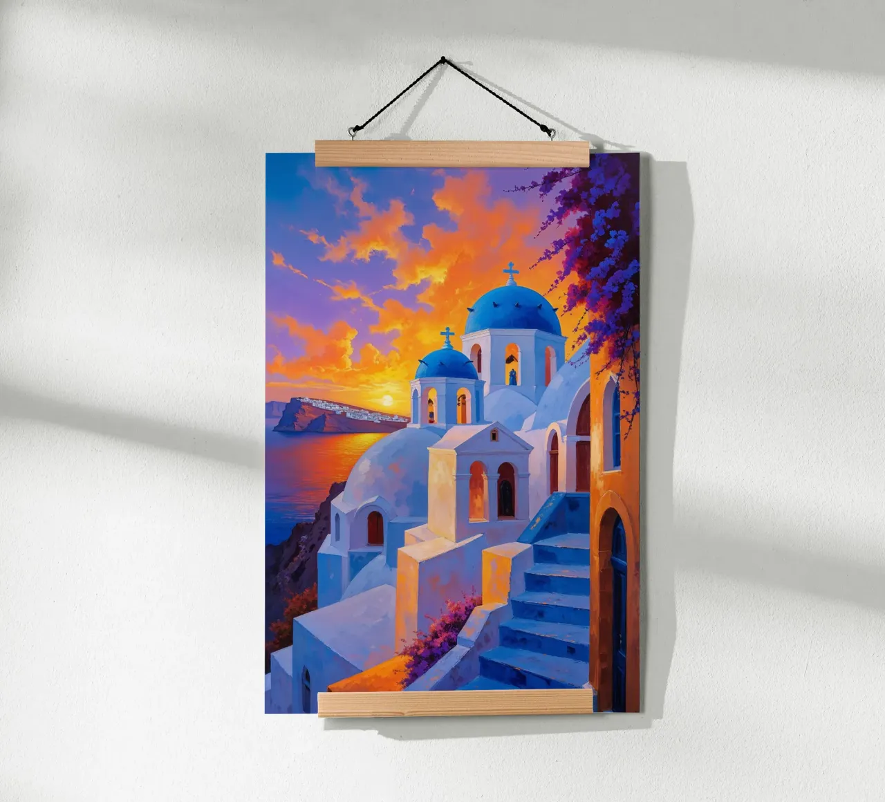 Santorini’s Charm: Sunset and Architecture poster da AlbertKlee