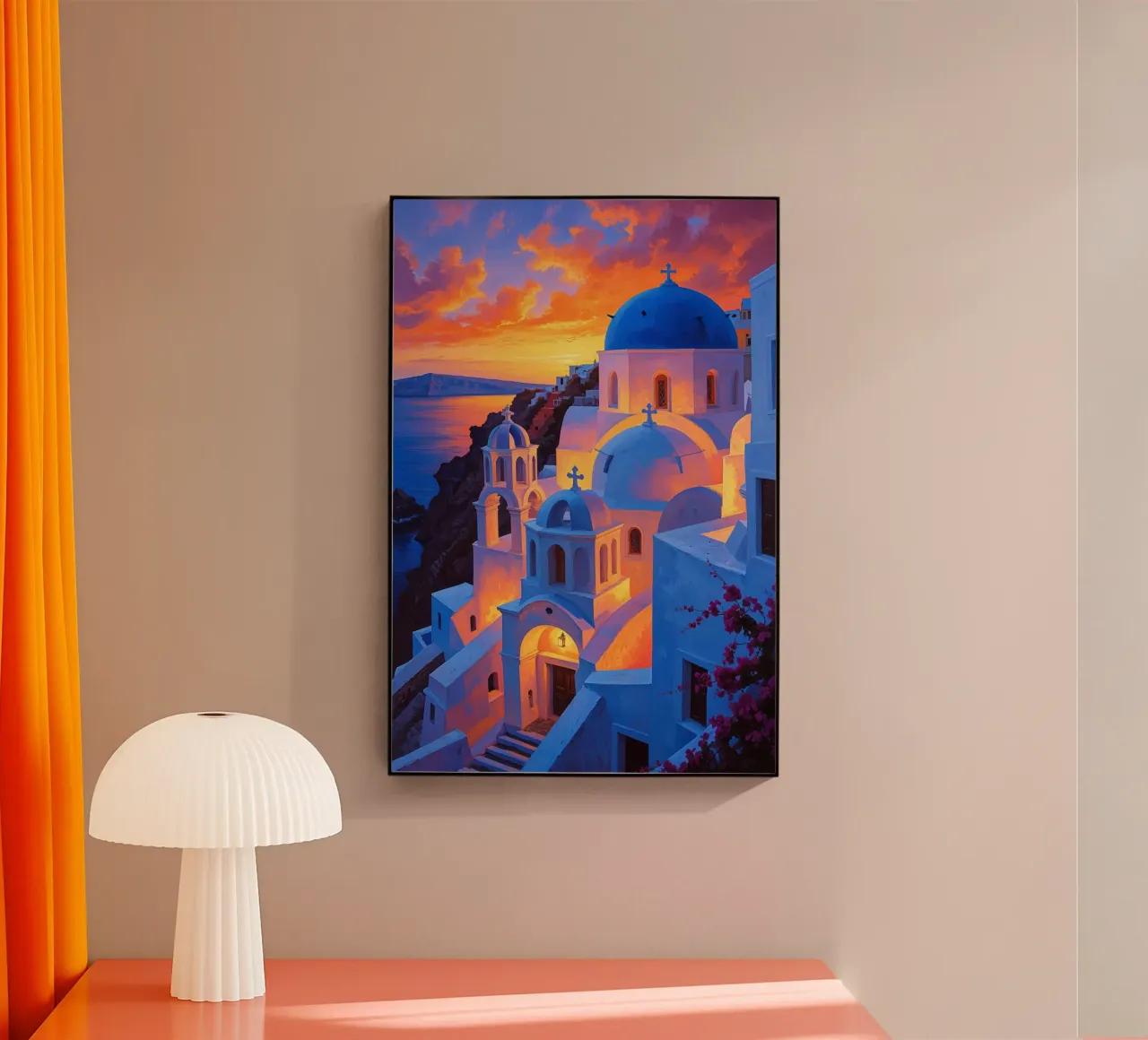 Evening Glow in Santorini plexiglass da AlbertKlee