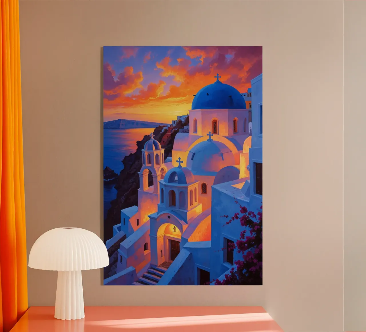 Evening Glow in Santorini plexiglass da AlbertKlee