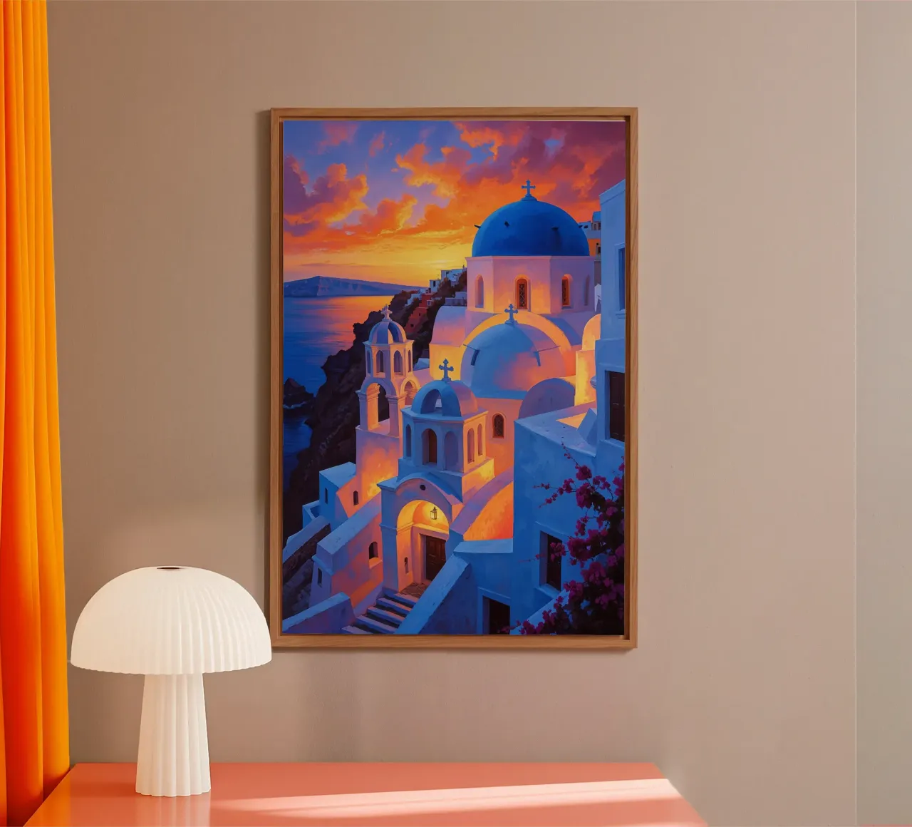 Evening Glow in Santorini alluminio dibond da AlbertKlee