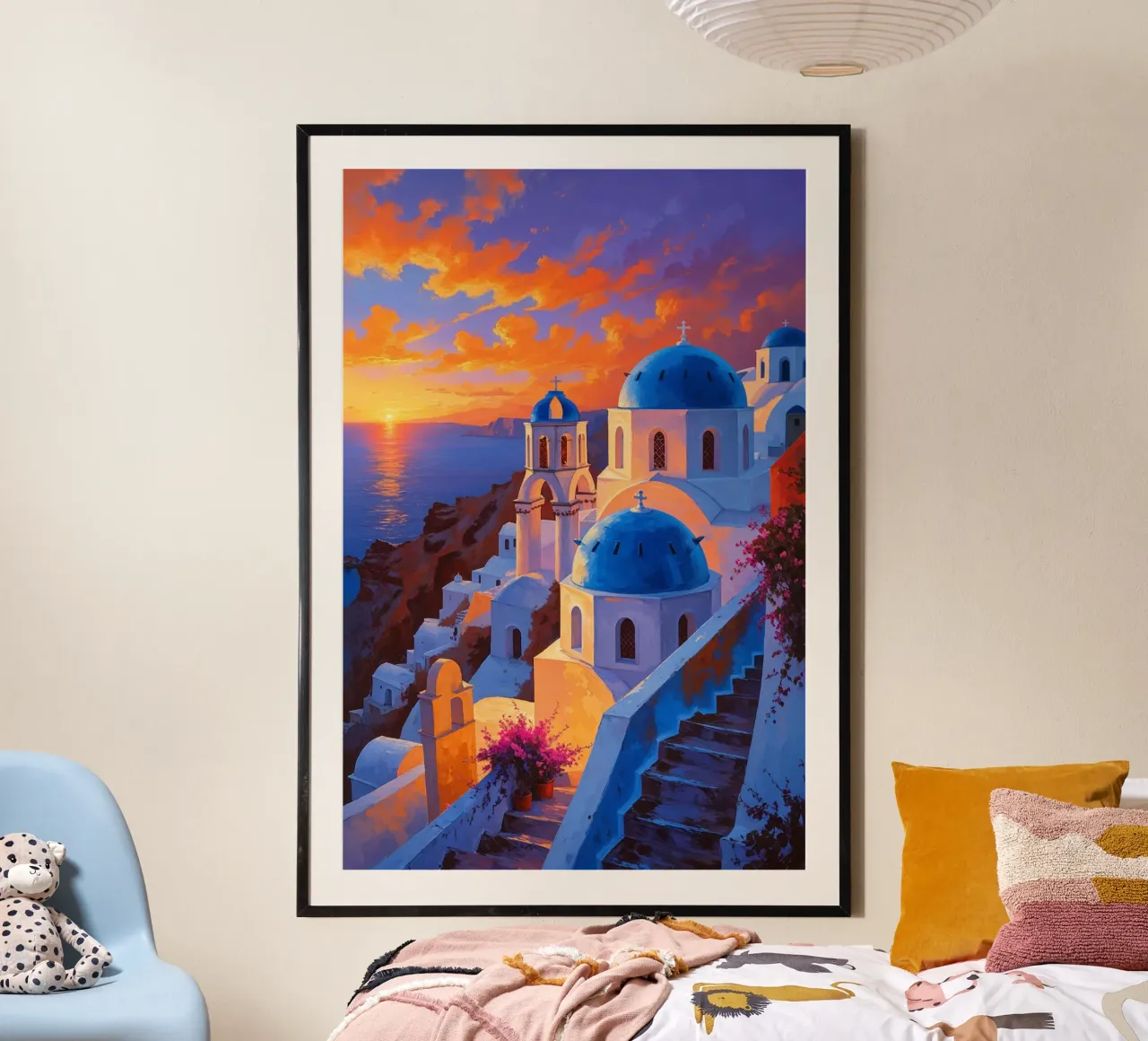 Santorini’s Sunset Serenity carta hahnemühle da AlbertKlee