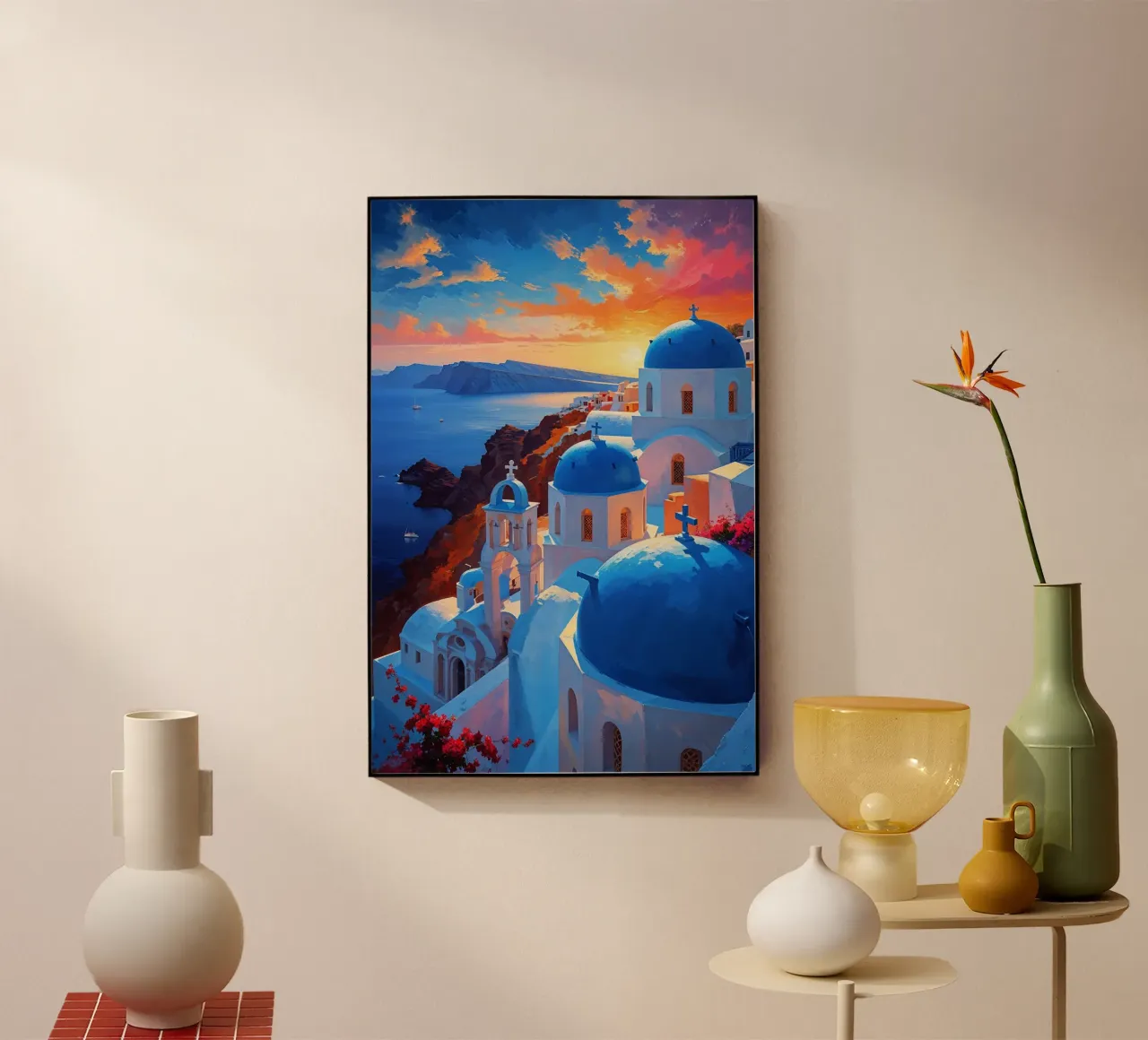 Golden Hour in Santorini plexiglass da AlbertKlee