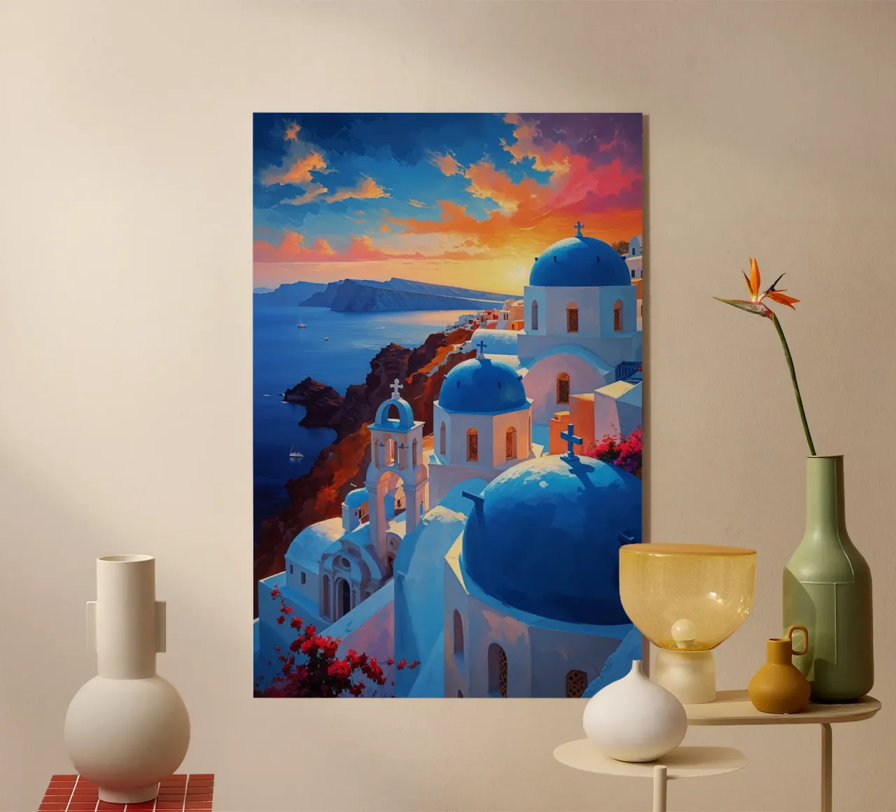 Golden Hour in Santorini plexiglass da AlbertKlee