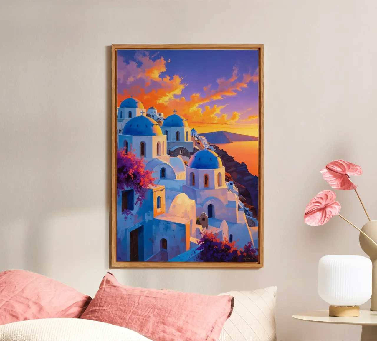 Santorini’s Timeless Elegance alluminio dibond da AlbertKlee