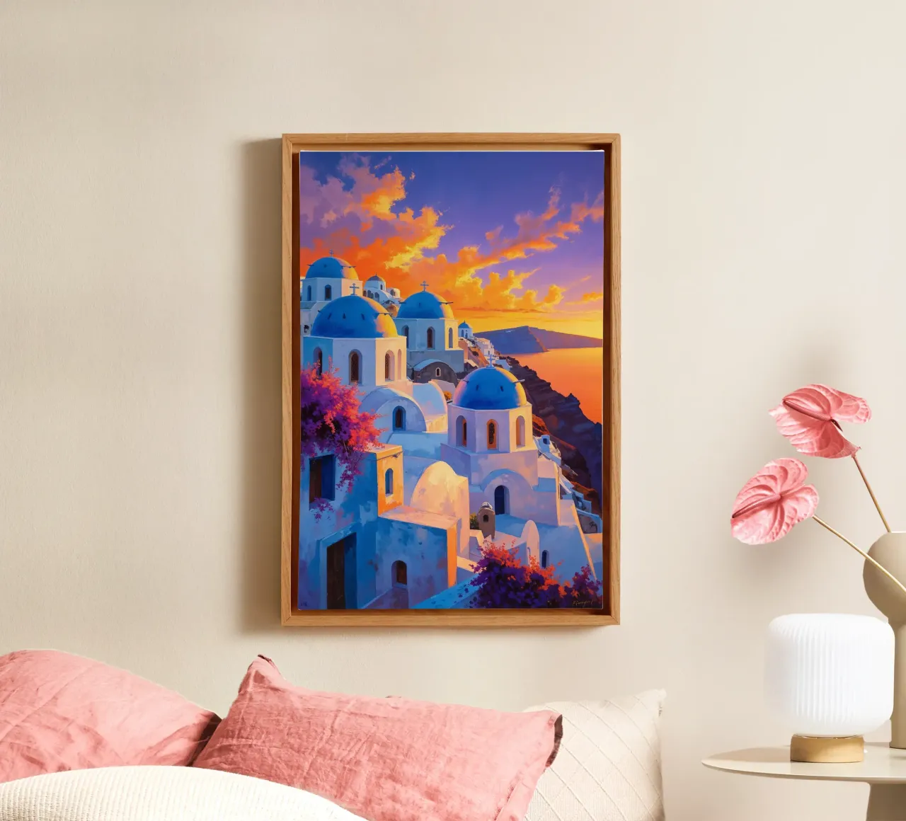 Santorini’s Timeless Elegance canvas by AlbertKlee