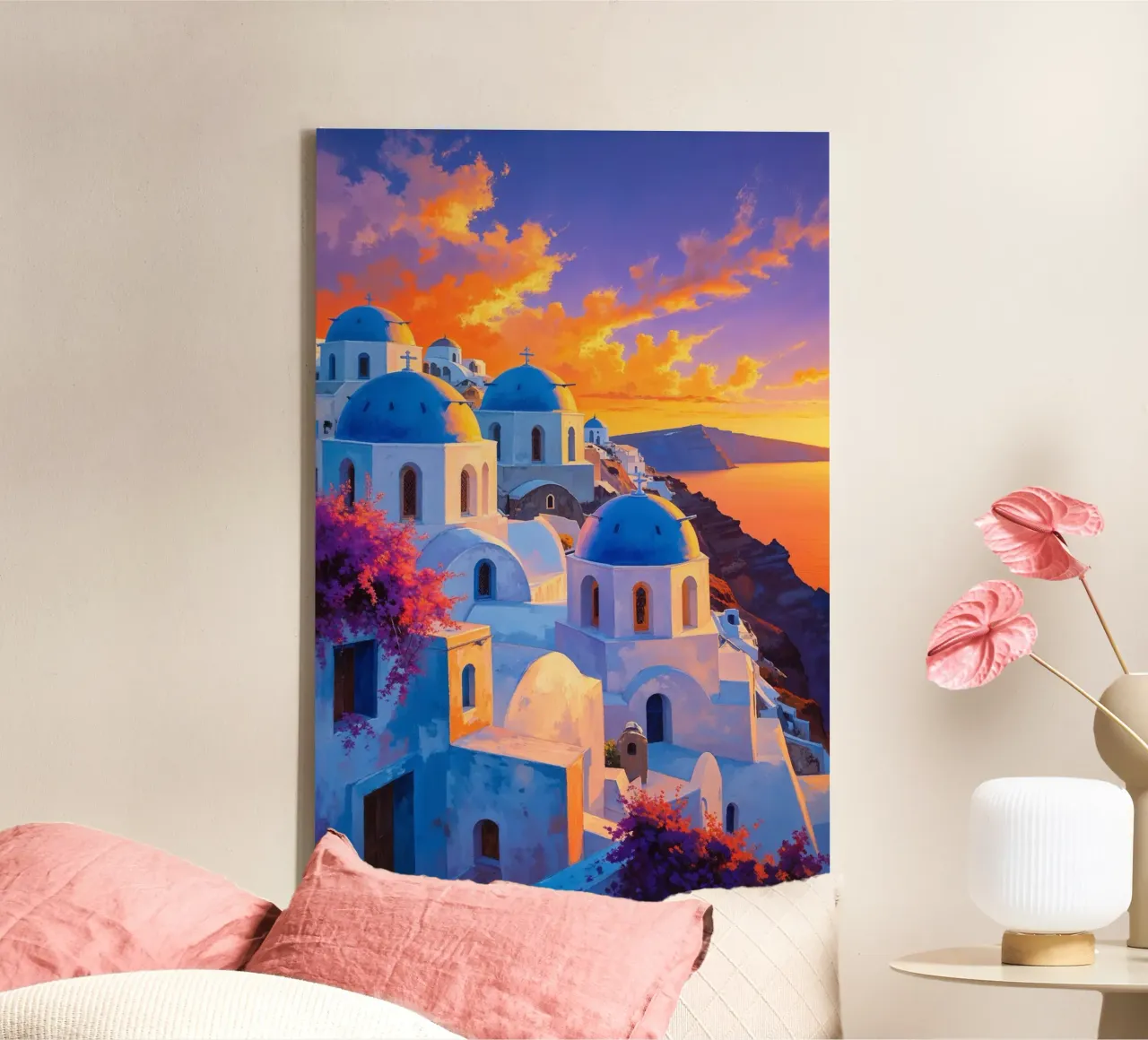 Santorini’s Timeless Elegance canvas by AlbertKlee