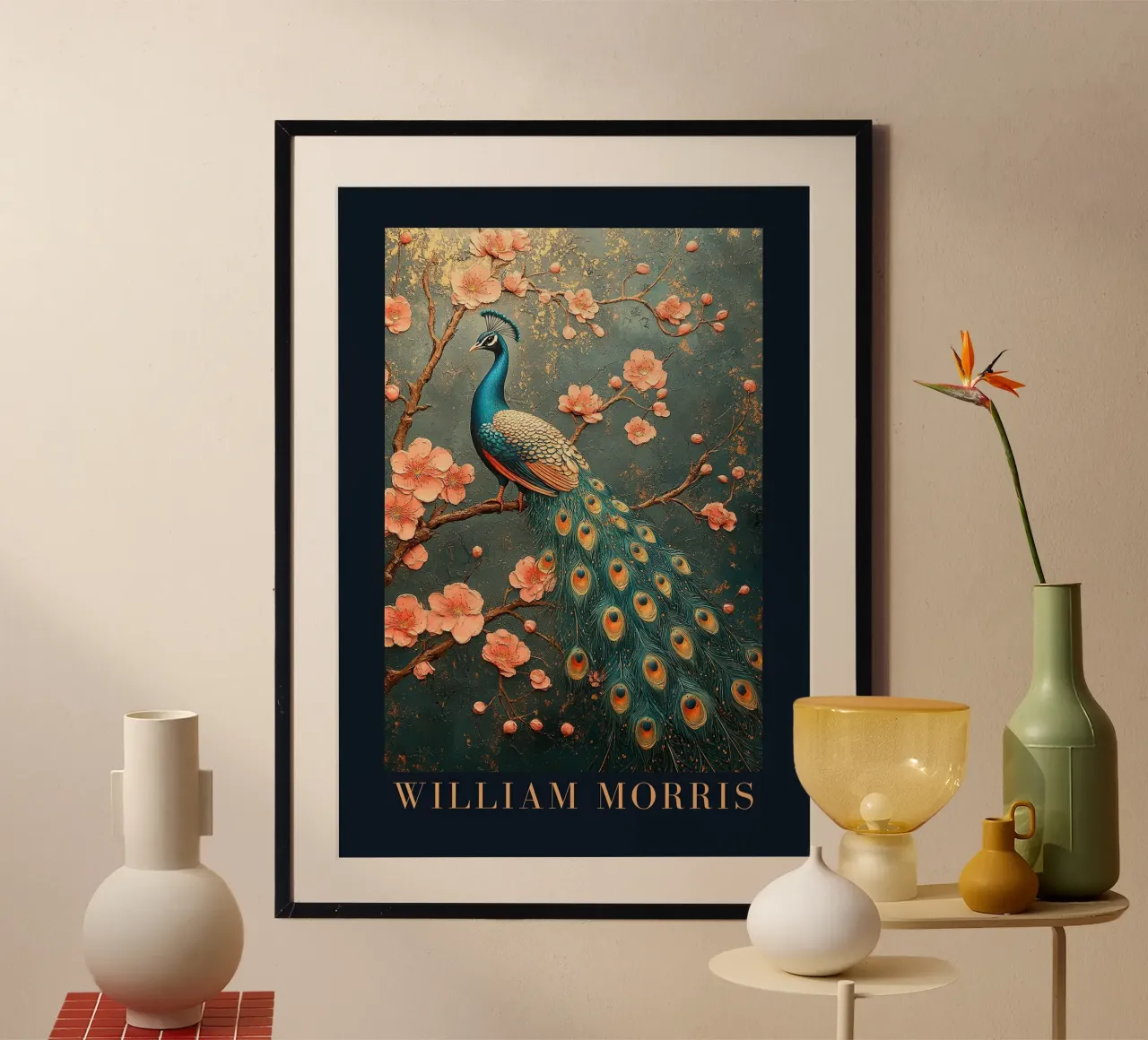 William Morris poster con telaio in alluminio da Botanical Art Studio