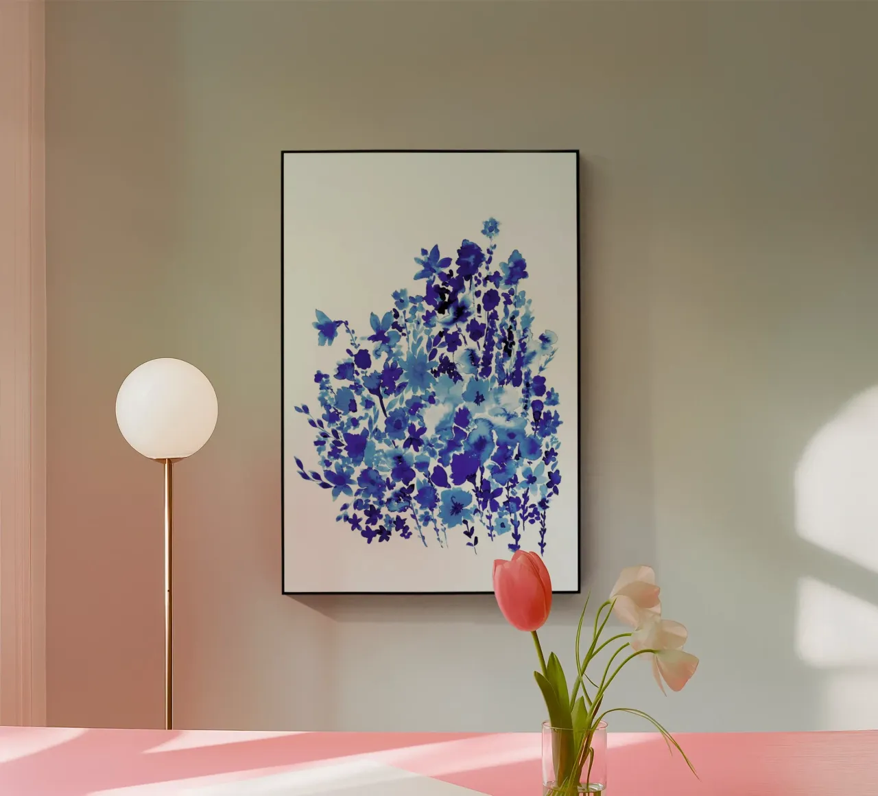 Floral Blue plexiglass da Amy Sia