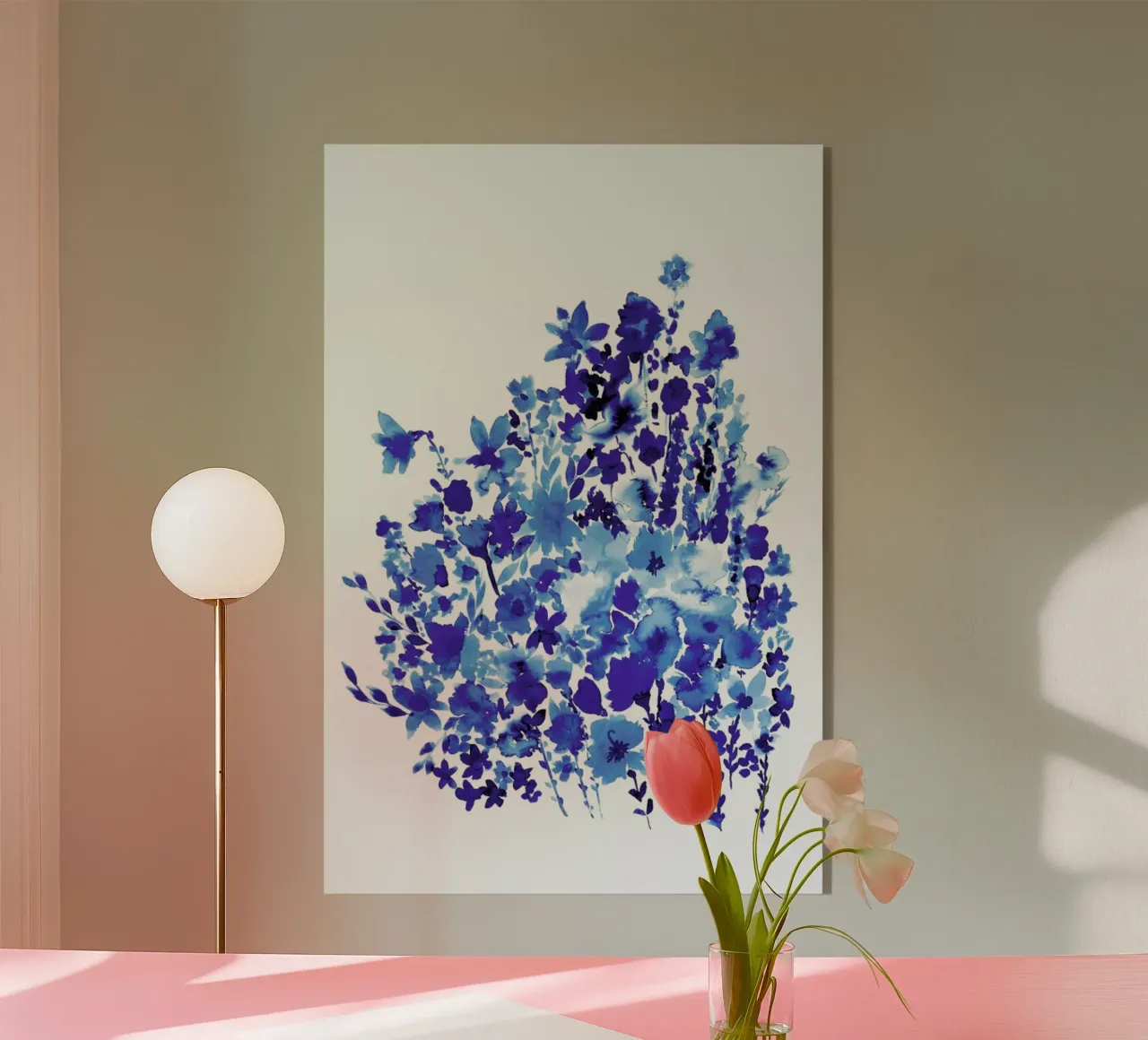 Floral Blue plexiglass da Amy Sia
