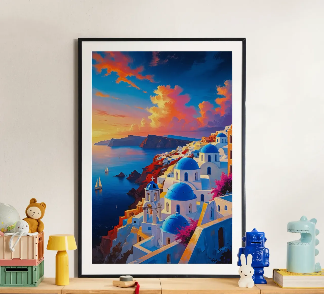 Oia’s Golden Hour Splendor poster da AlbertKlee