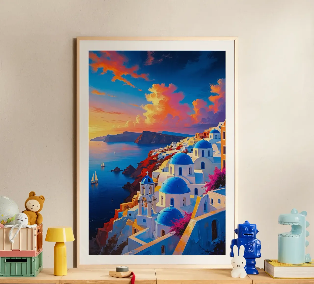 Oia’s Golden Hour Splendor poster da AlbertKlee