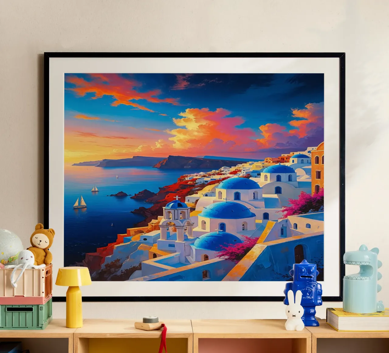 Oia’s Golden Hour Splendor poster da AlbertKlee