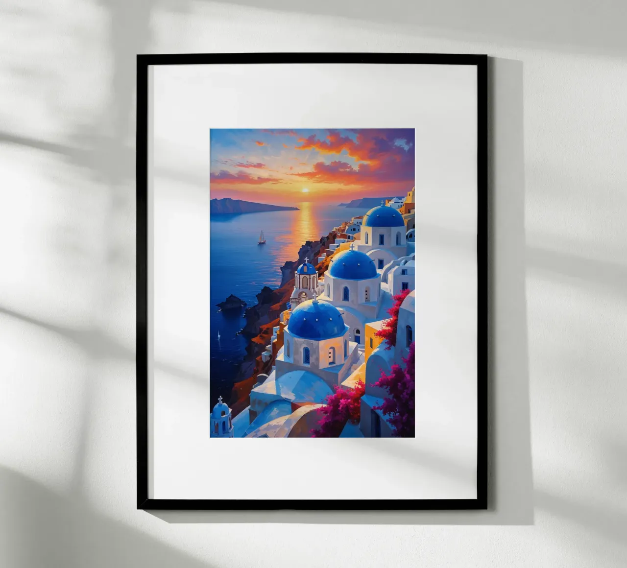 Evening Lights of Oia Poster von AlbertKlee