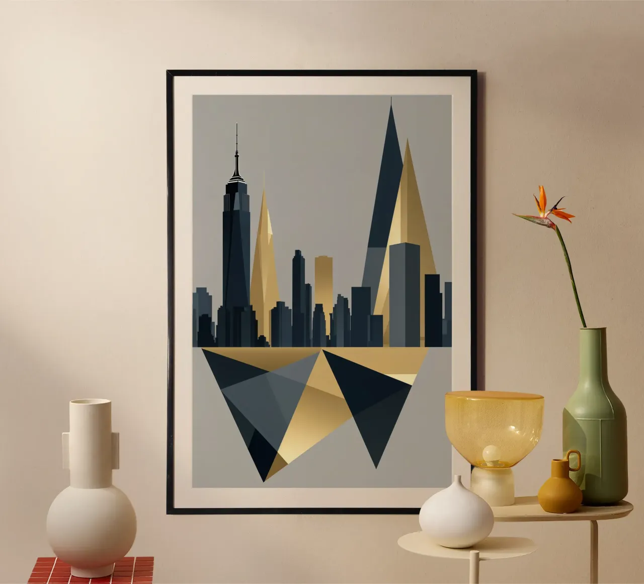 Dynamic Angles of New York poster con telaio in alluminio da AlbertKlee