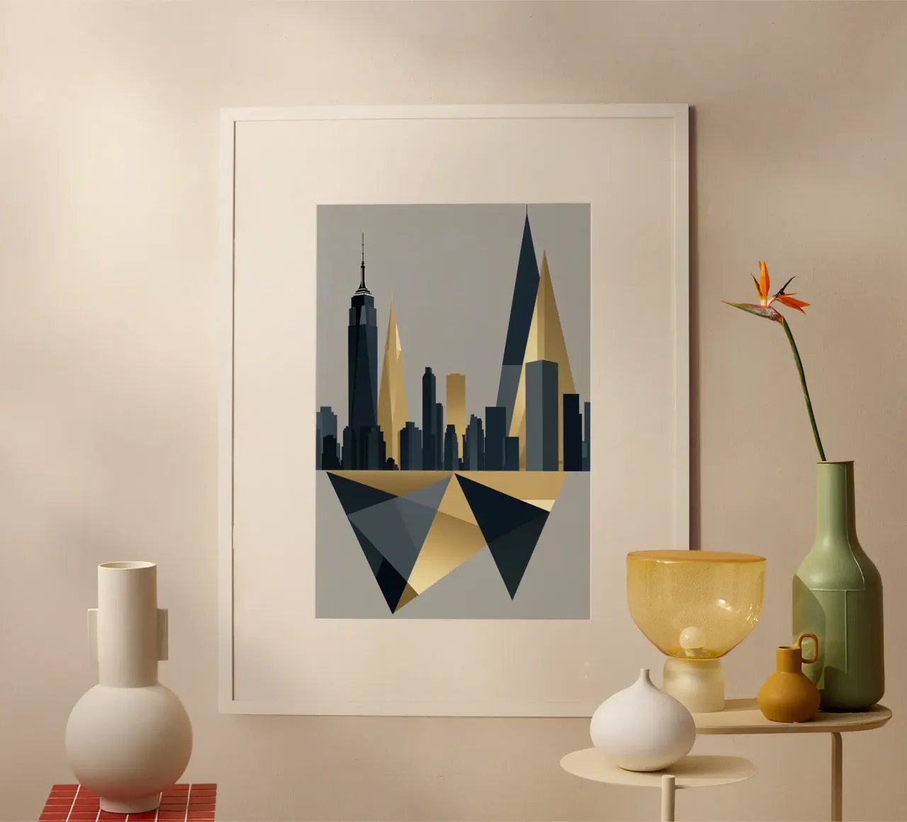 Dynamic Angles of New York poster con telaio in alluminio da AlbertKlee