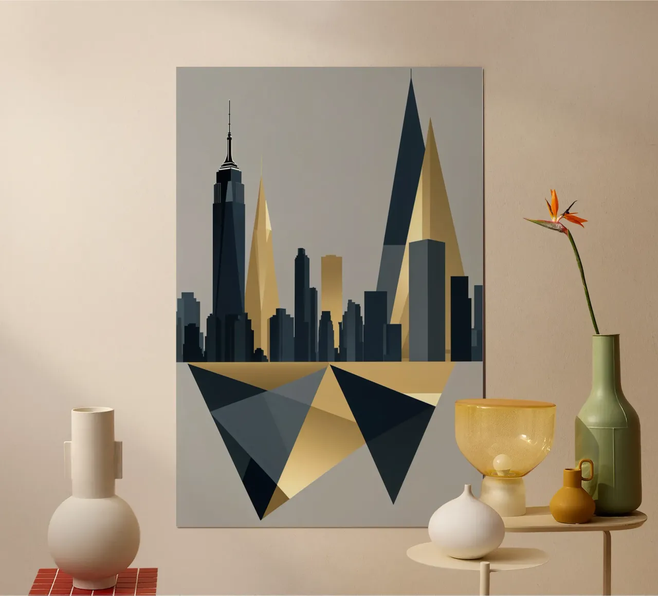 Dynamic Angles of New York poster con telaio in alluminio da AlbertKlee