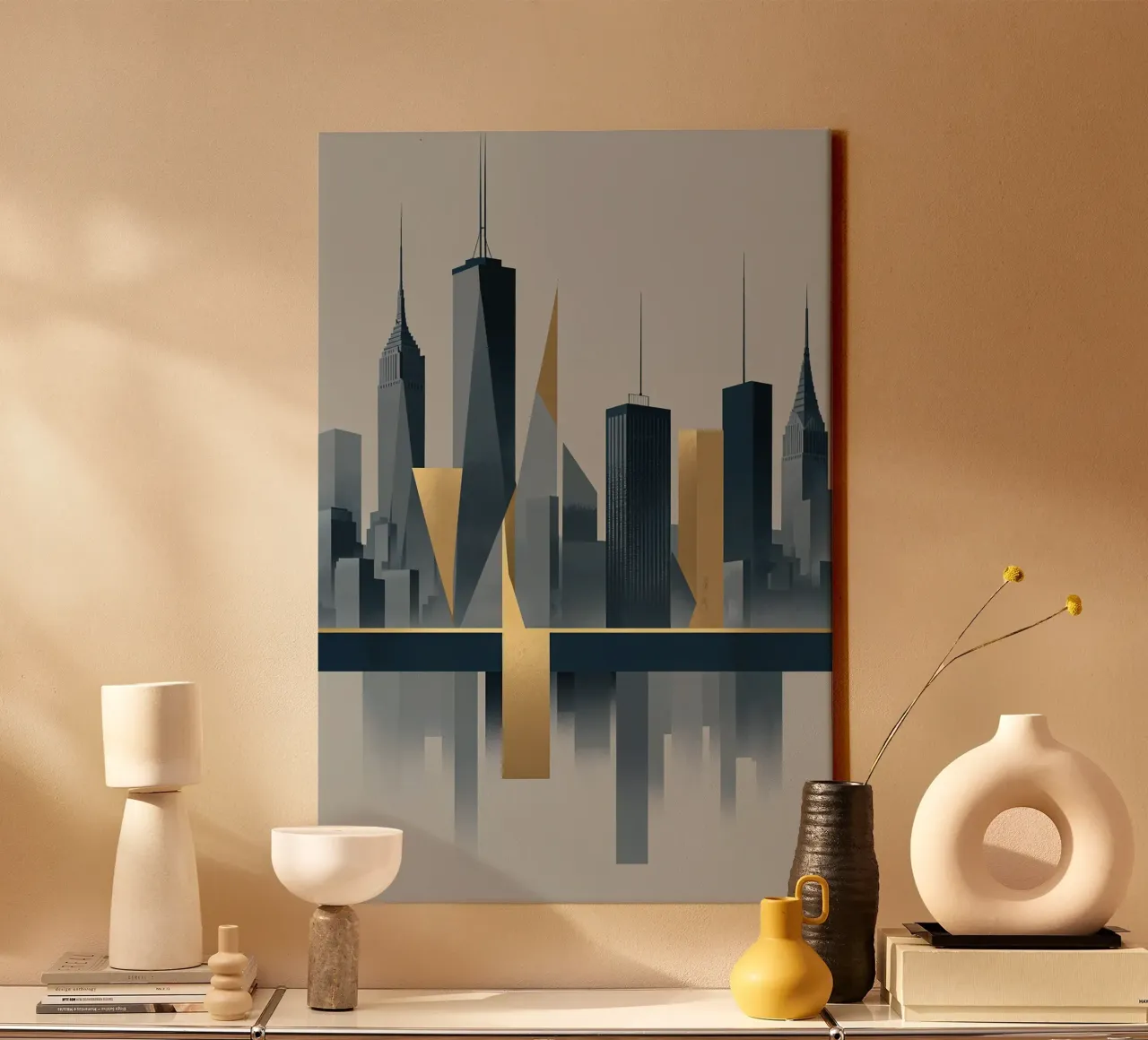 Reflections of Manhattan: A Modern Perspective canvas van AlbertKlee