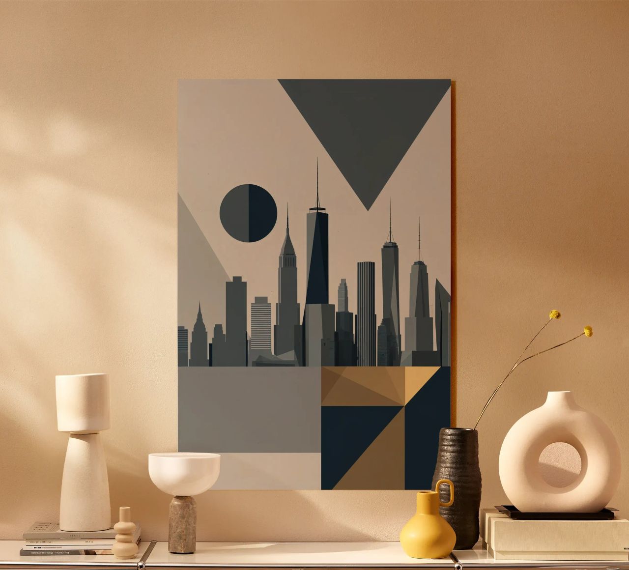 The Abstract Circle of NYC Skyline plexiglass da AlbertKlee