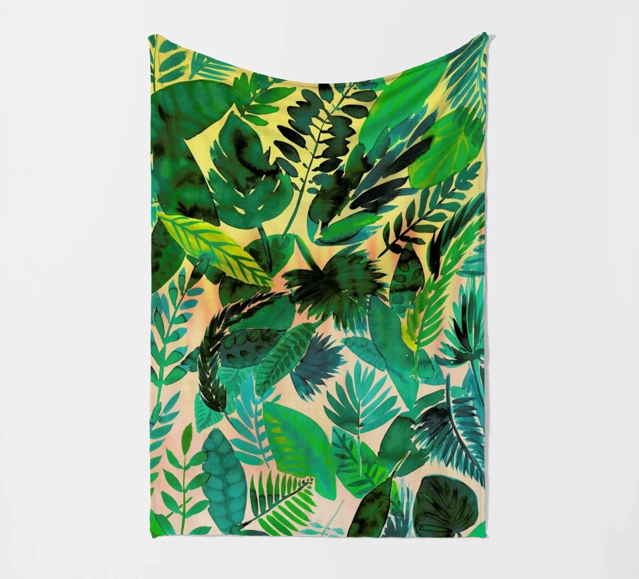 Jungle Leaf coperta in pile da Amy Sia