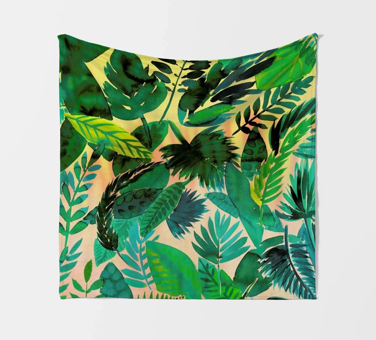 Jungle Leaf coperta in pile da Amy Sia