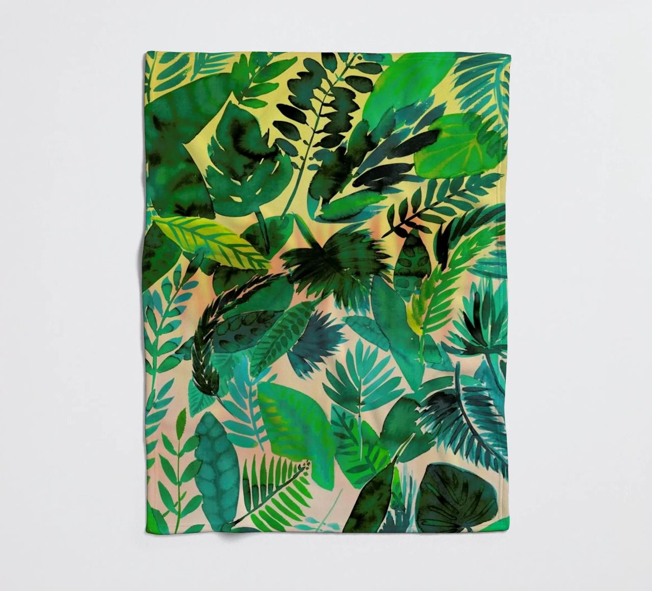 Jungle Leaf coperta in pile da Amy Sia