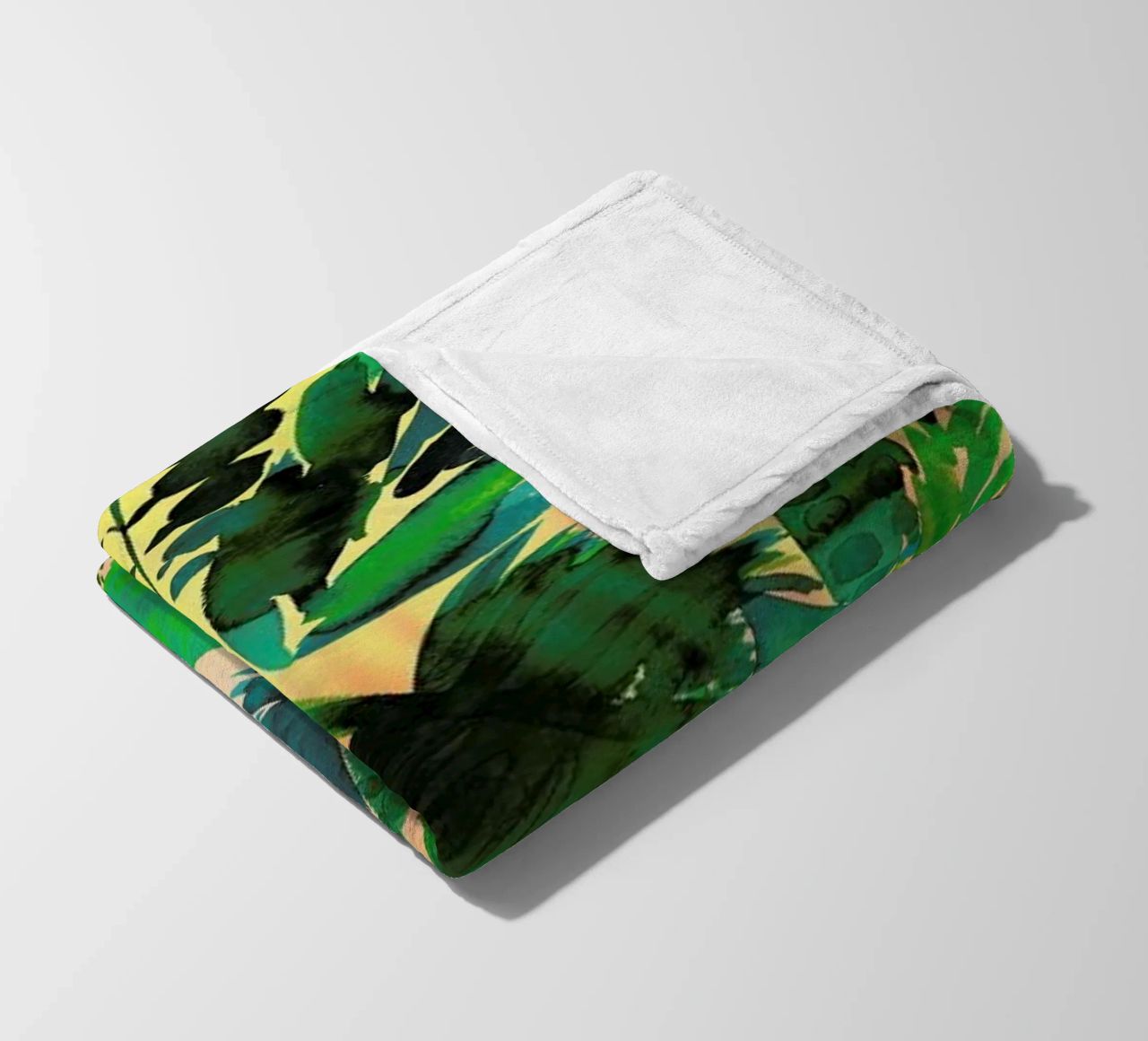 Jungle Leaf coperta in pile da Amy Sia