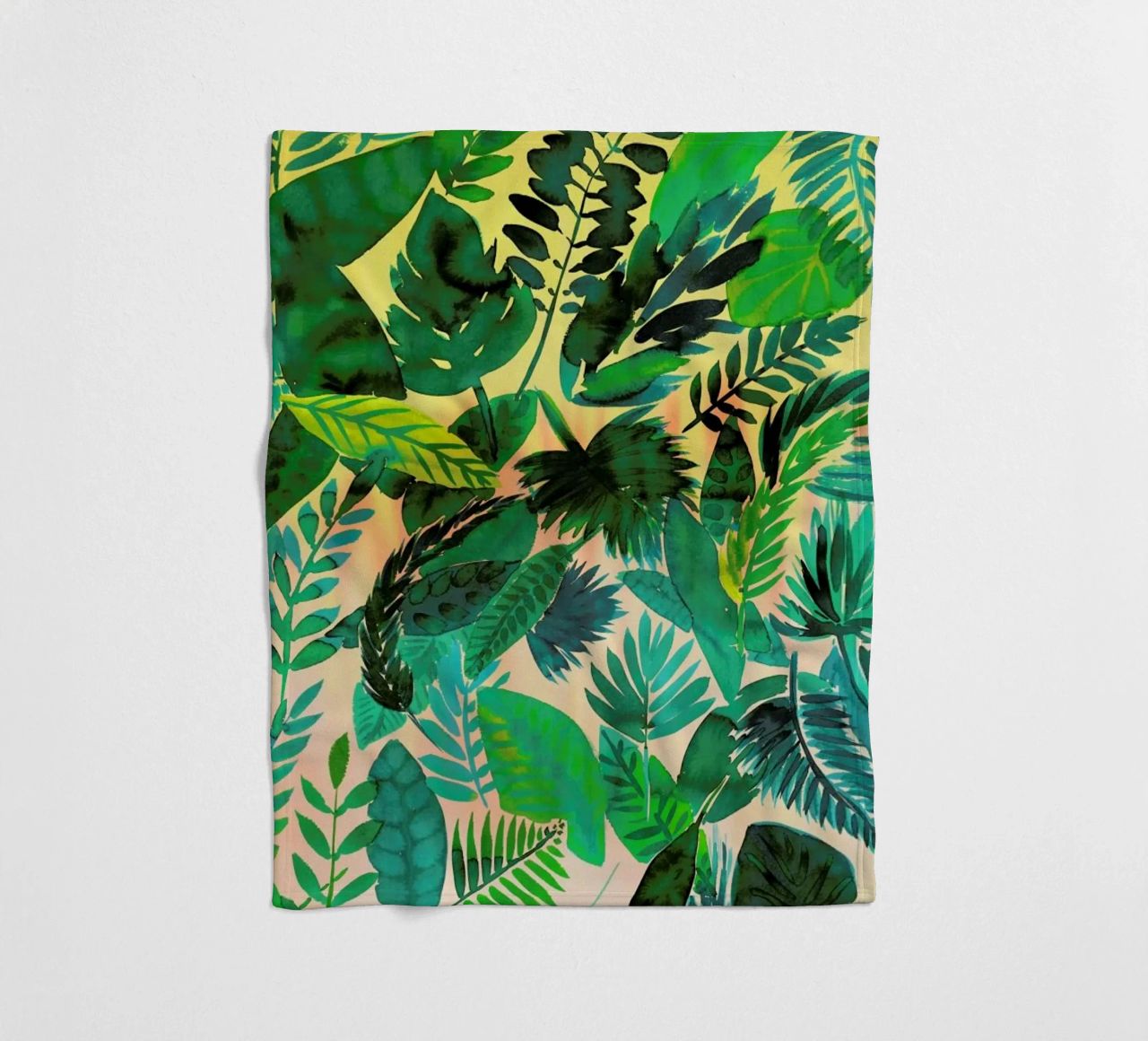 Jungle Leaf coperta in pile da Amy Sia