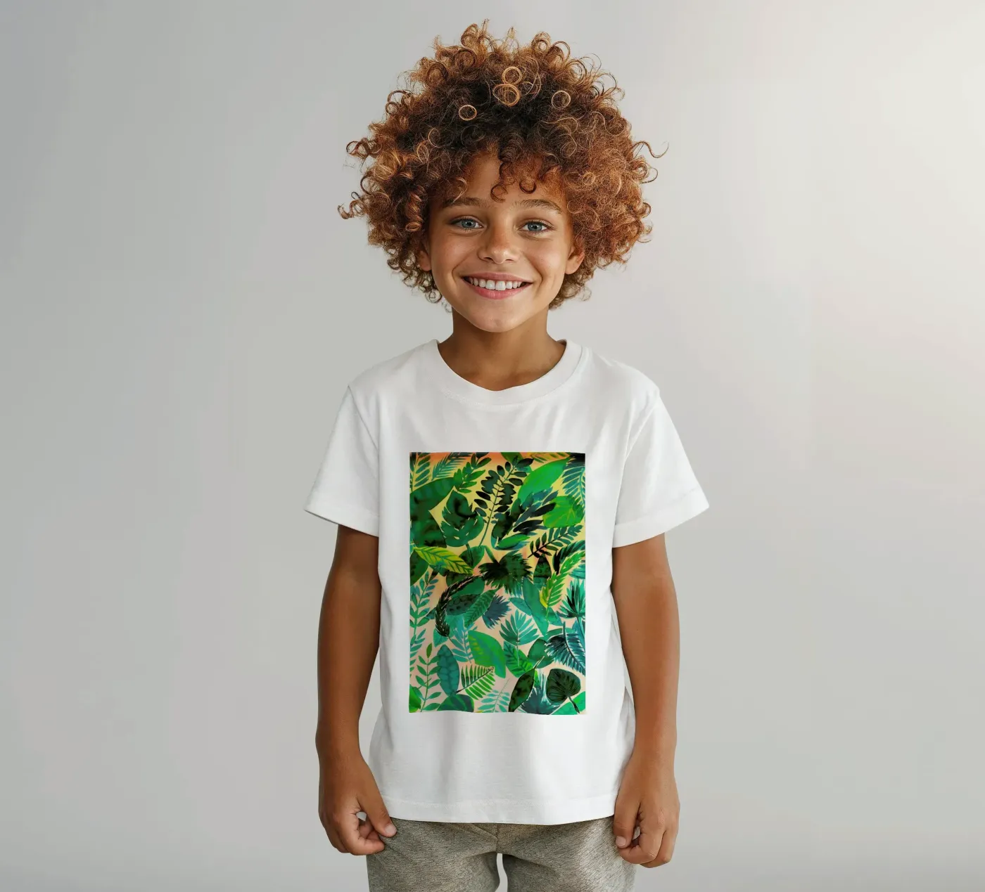 Jungle Leaf kinder t-shirt van Amy Sia