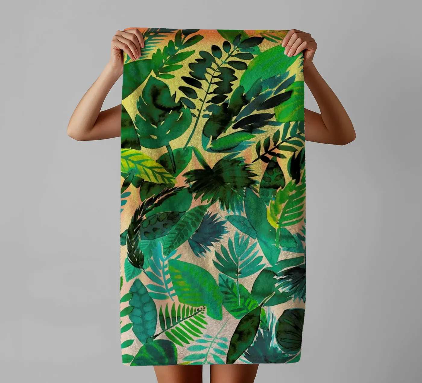 Jungle Leaf towel by Amy Sia
