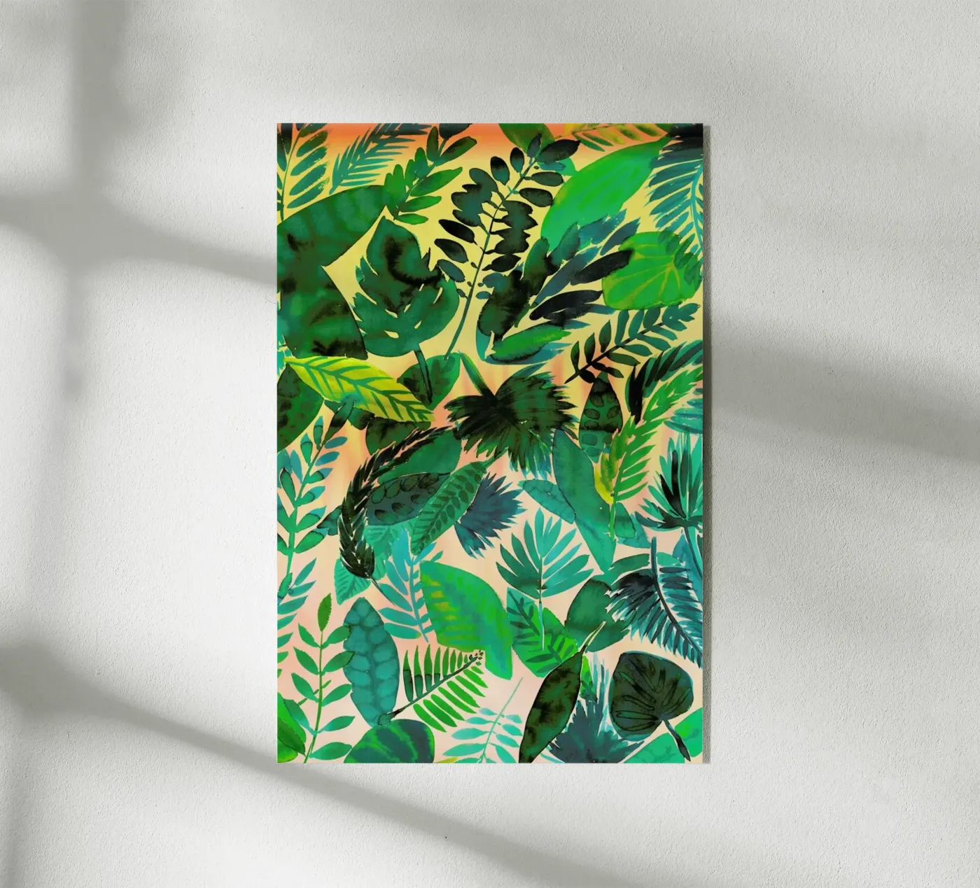 Jungle Leaf acrylic glass by Amy Sia