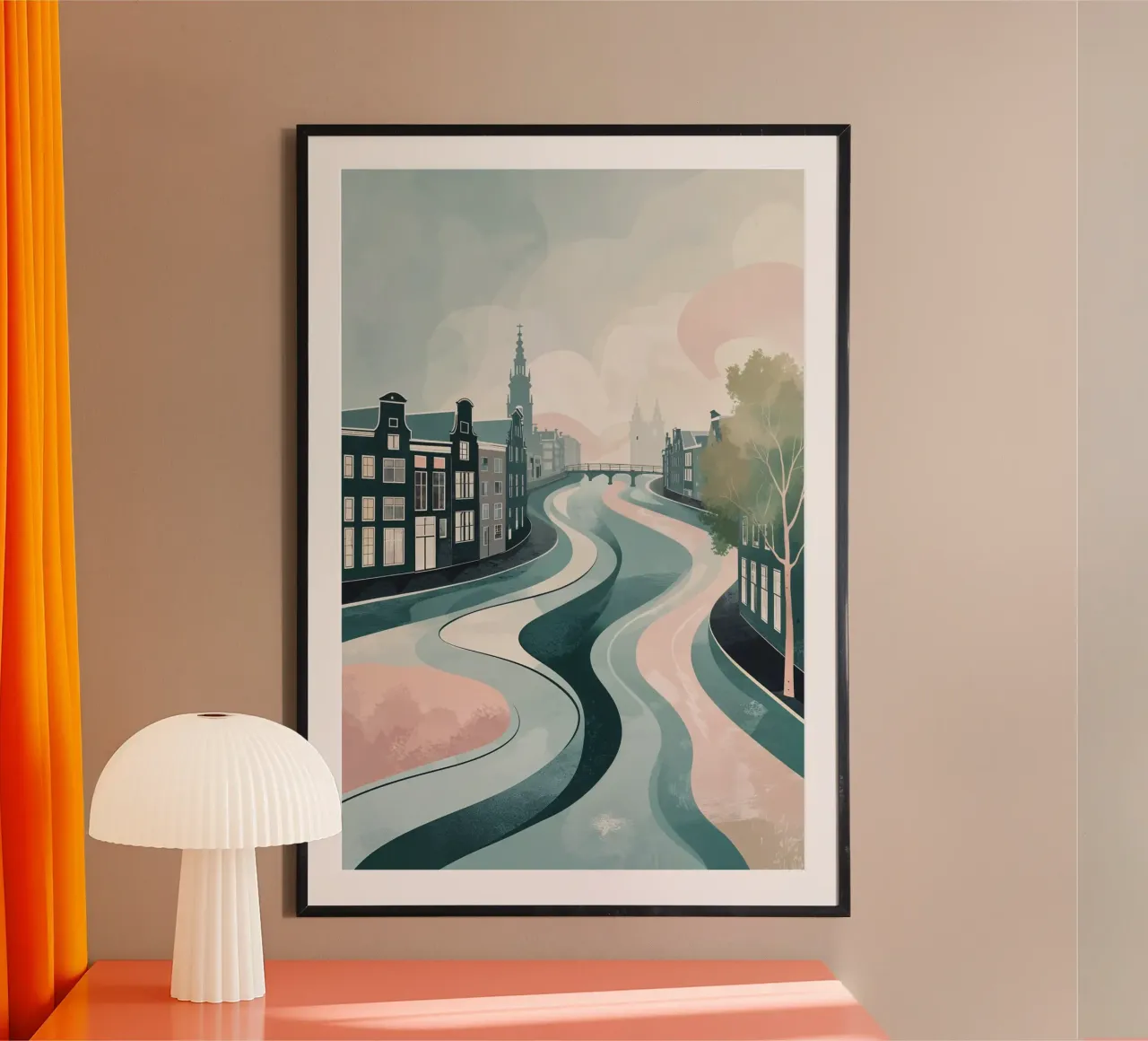 Amsterdam’s Flowing Winter Canals poster da AlbertKlee