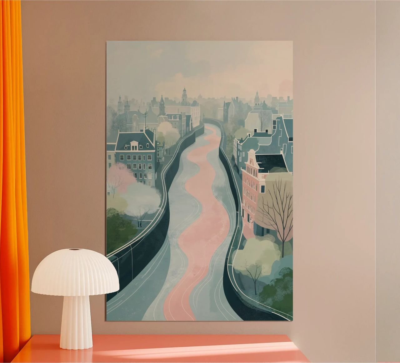 Curved Waterways of Amsterdam poster van AlbertKlee