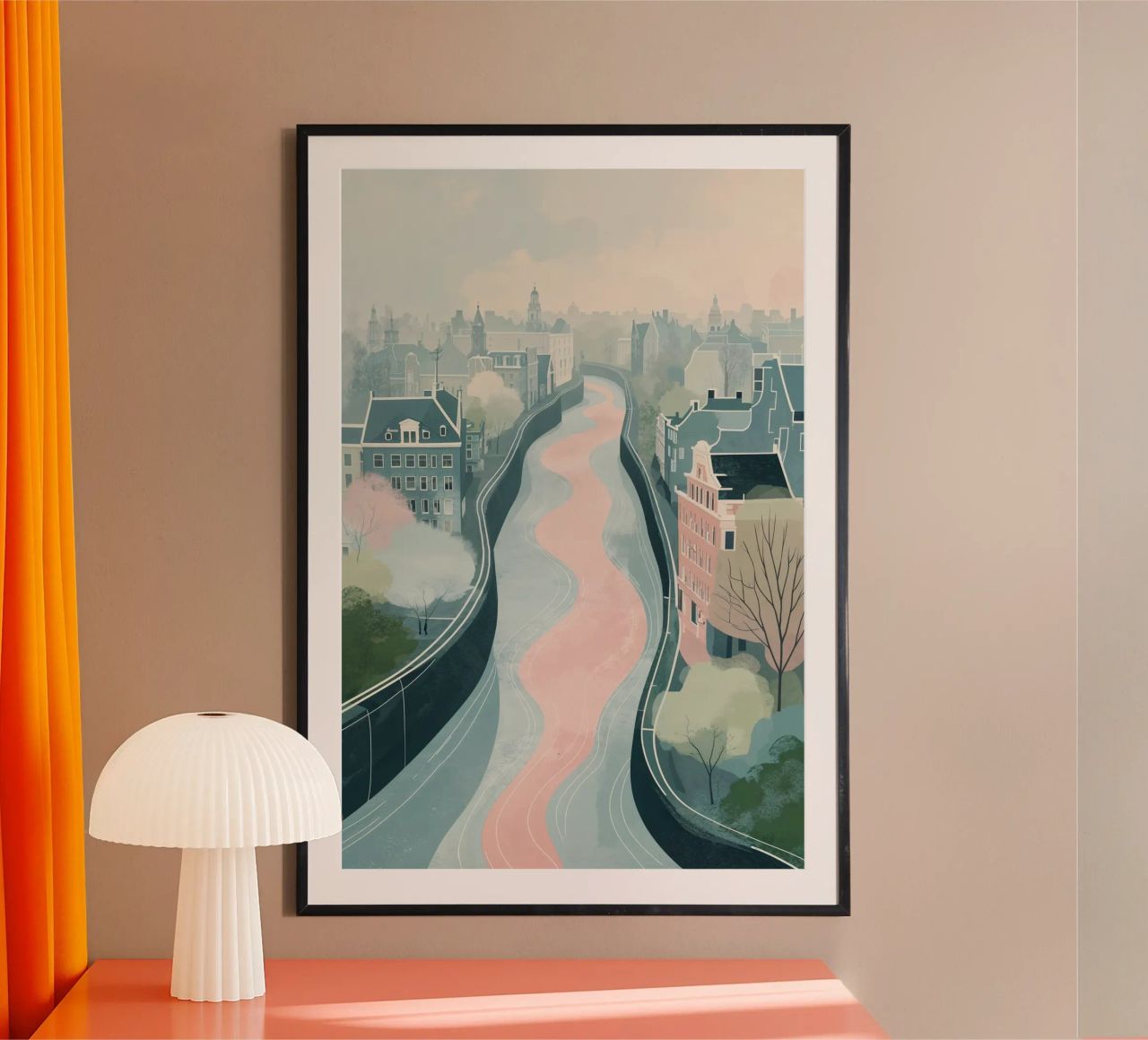 Curved Waterways of Amsterdam poster van AlbertKlee