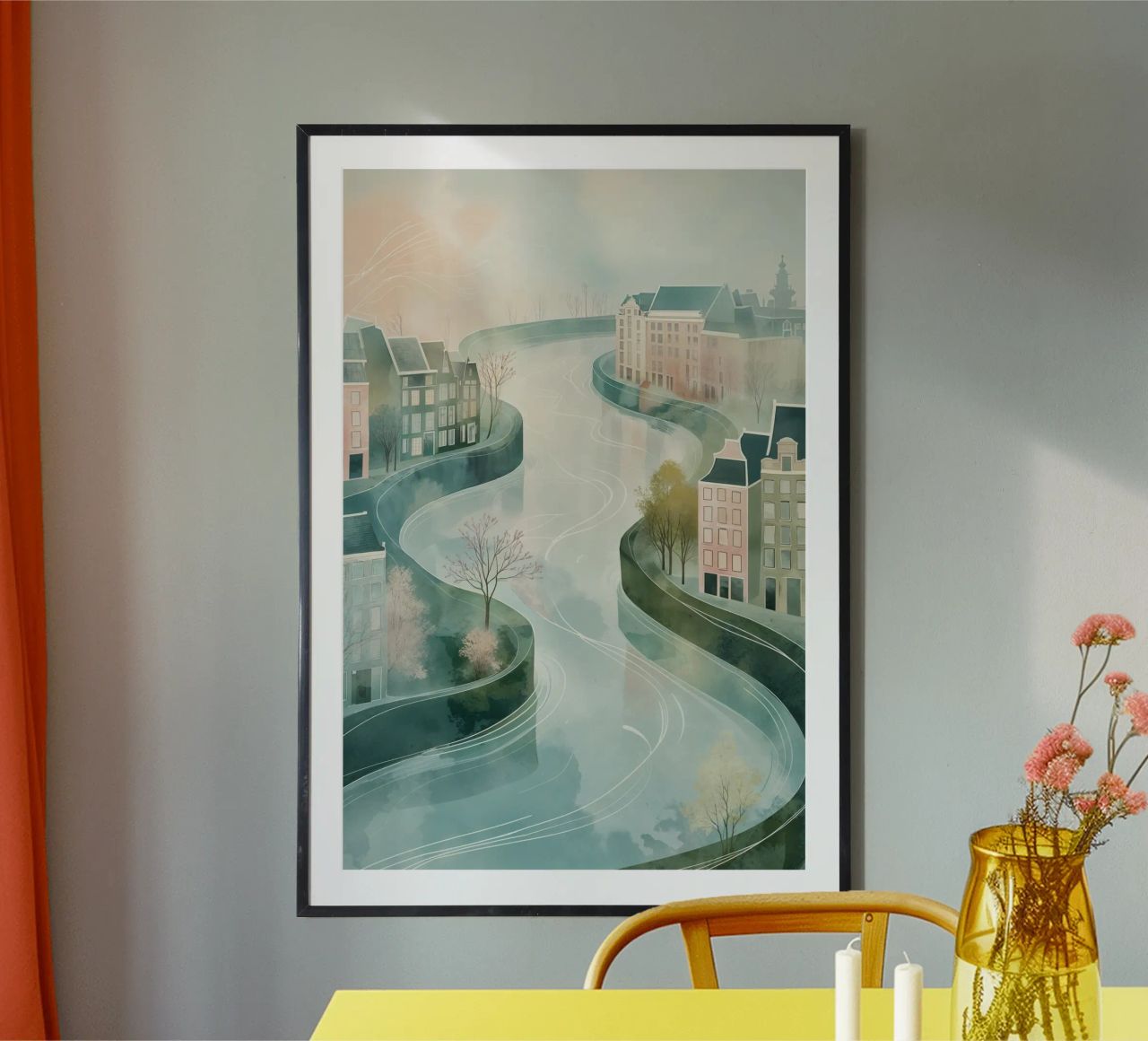 Amsterdam’s Winter Serenity poster van AlbertKlee
