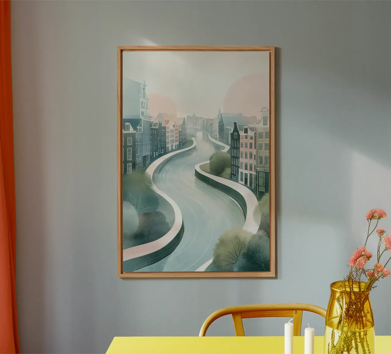 Amsterdam in Fluid Winter Motion pannello forex da AlbertKlee