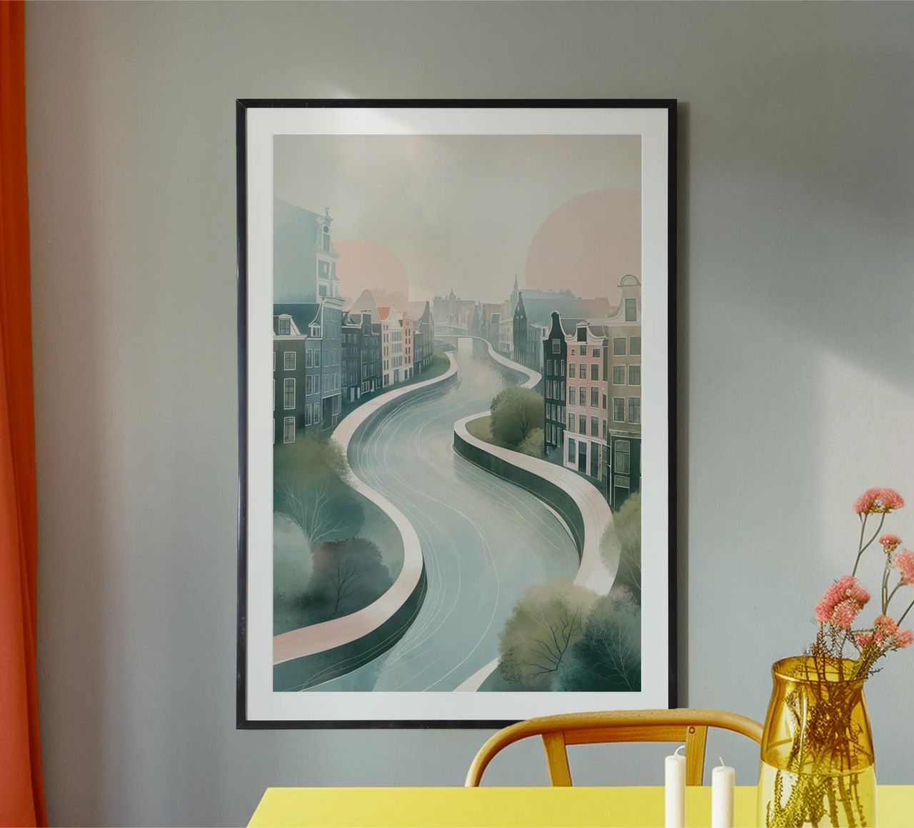 Amsterdam in Fluid Winter Motion poster van AlbertKlee