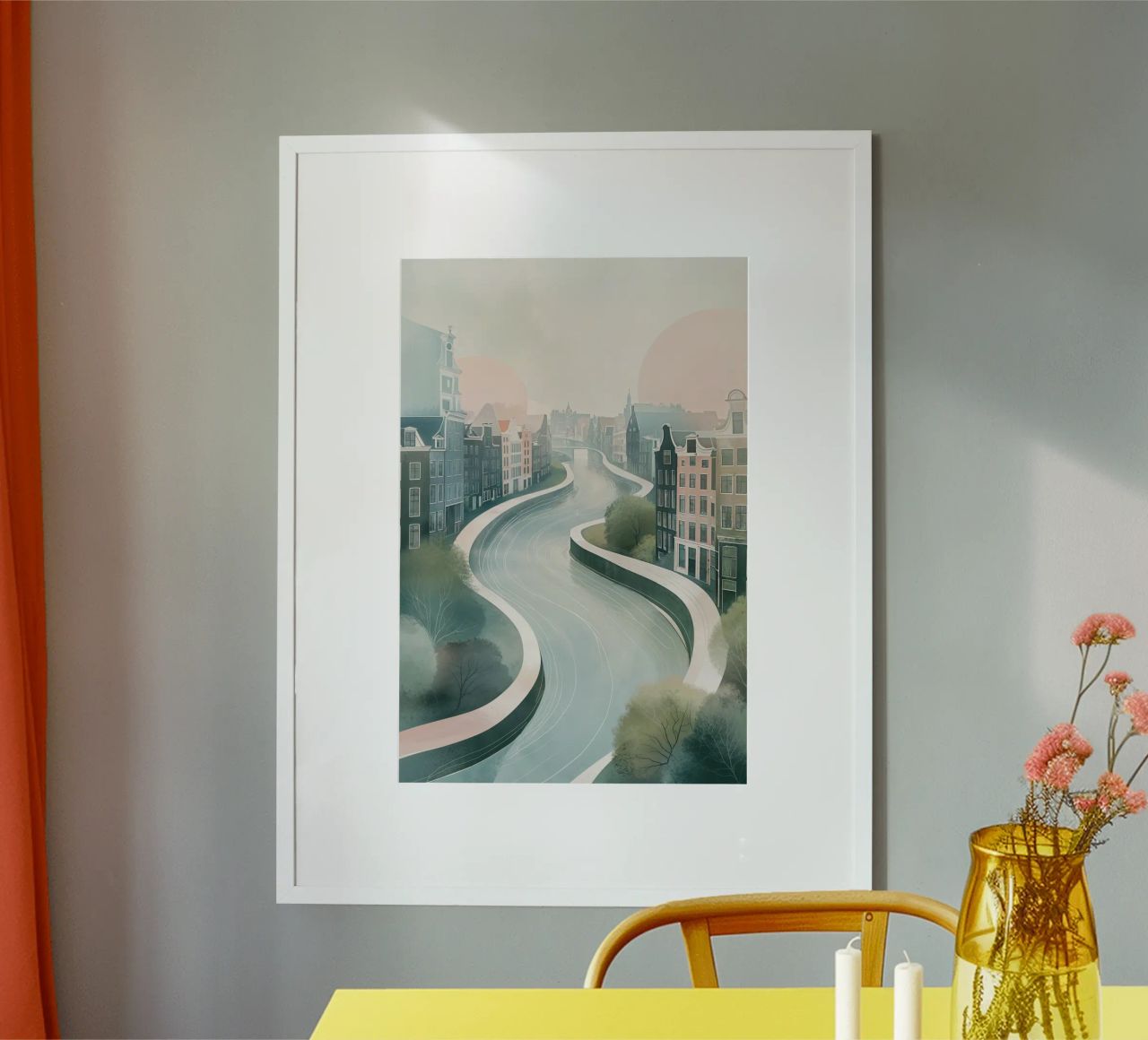 Amsterdam in Fluid Winter Motion poster van AlbertKlee