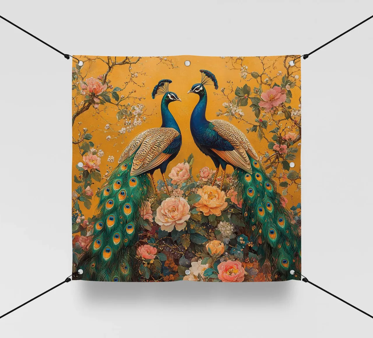 William Morris Pfau telo in pvc da Botanical Art Studio