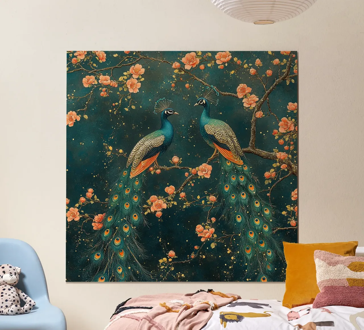 William Morris Paon poster avec cadre en aluminium de Botanical Art Studio