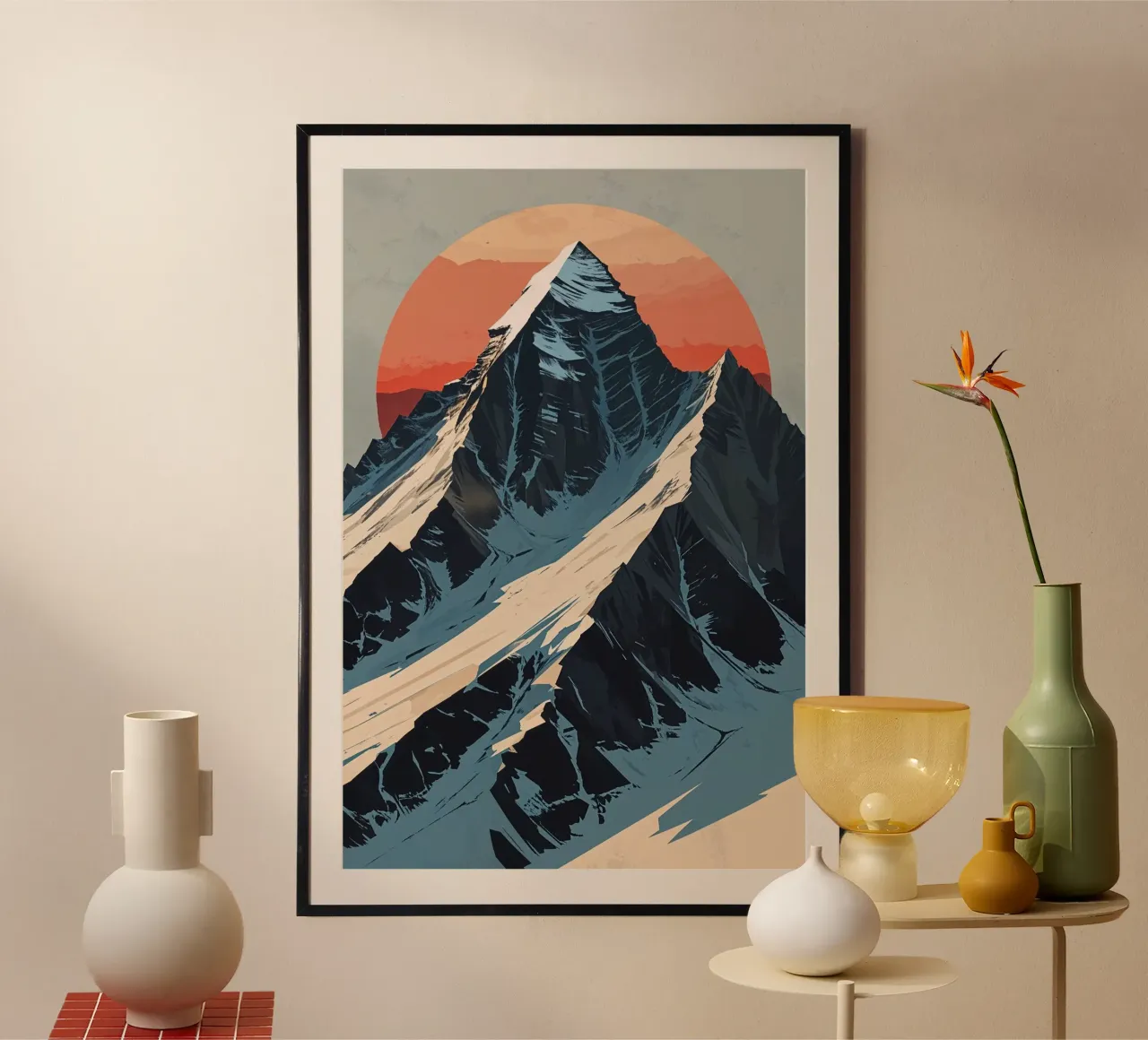 Abstract Sunrise Over K2 carta hahnemühle da AlbertKlee