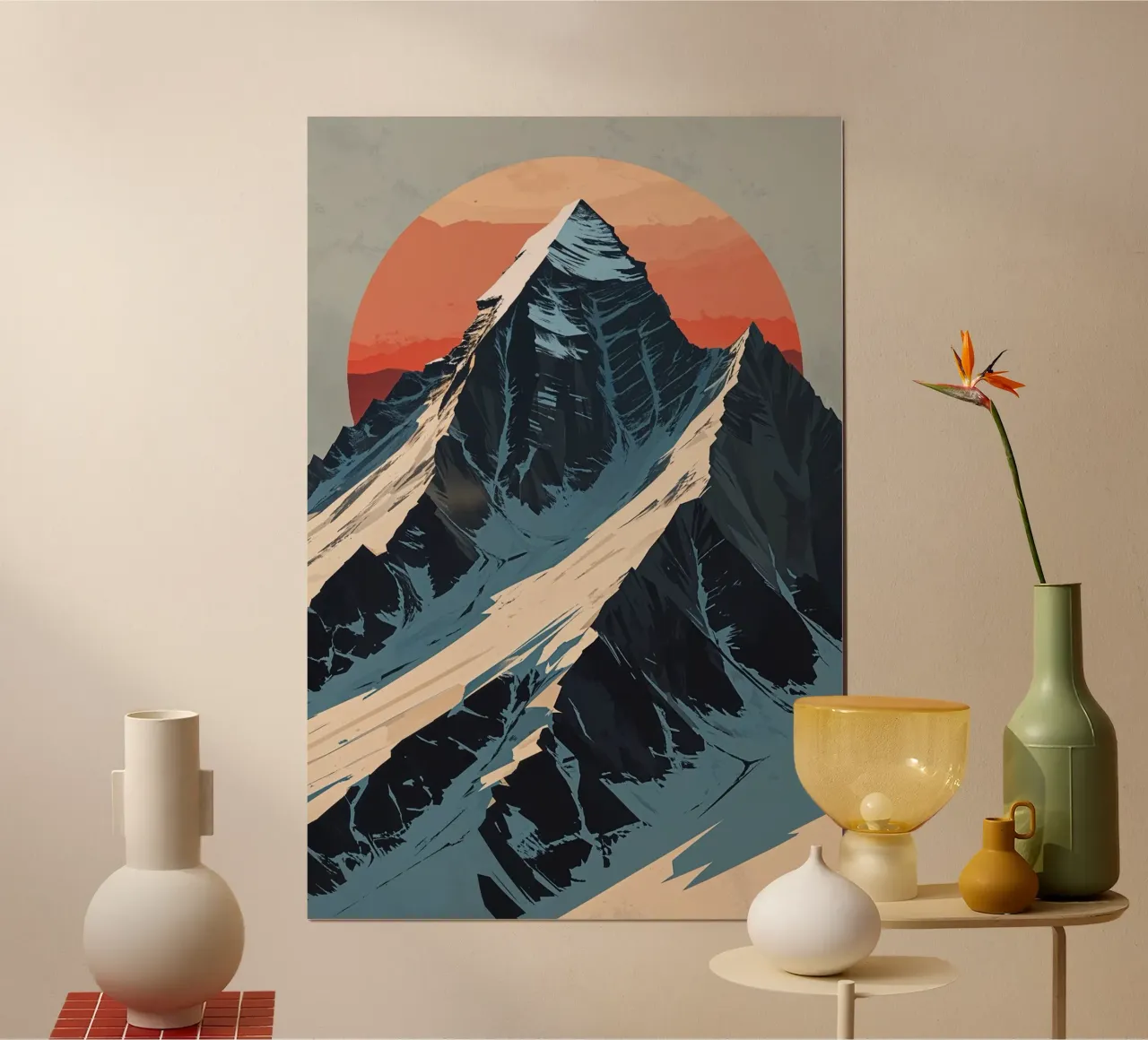 Abstract Sunrise Over K2 carta hahnemühle da AlbertKlee