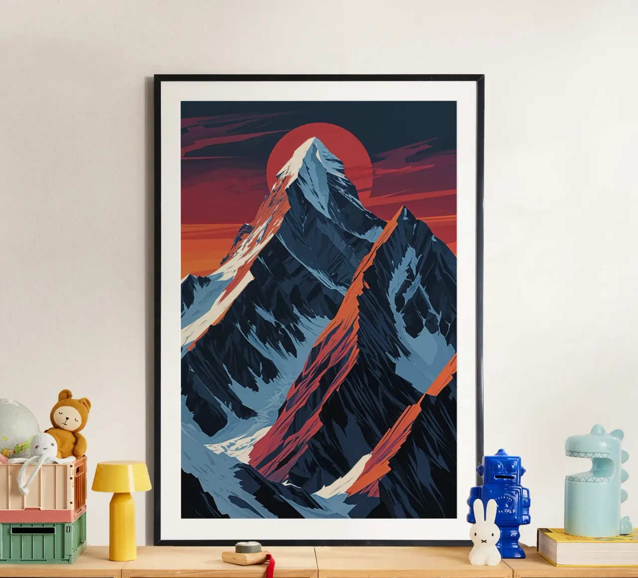 K2’s Grandeur in Minimalist Art poster da AlbertKlee