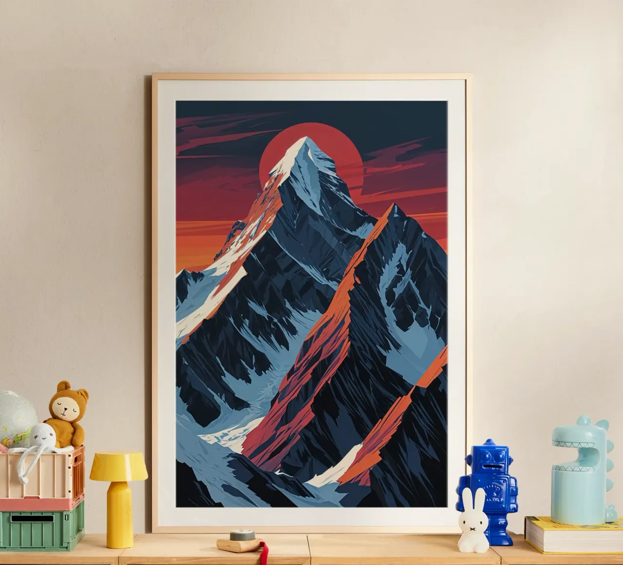 K2’s Grandeur in Minimalist Art poster da AlbertKlee