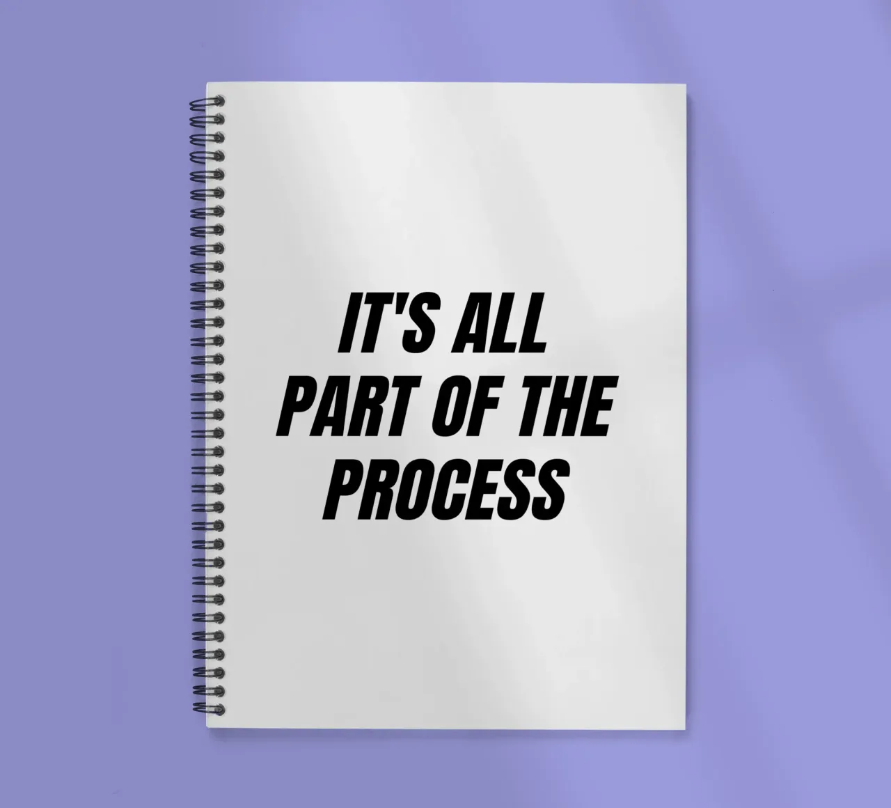 It's all part of the process quote spiral notebook by Paigaam Studio