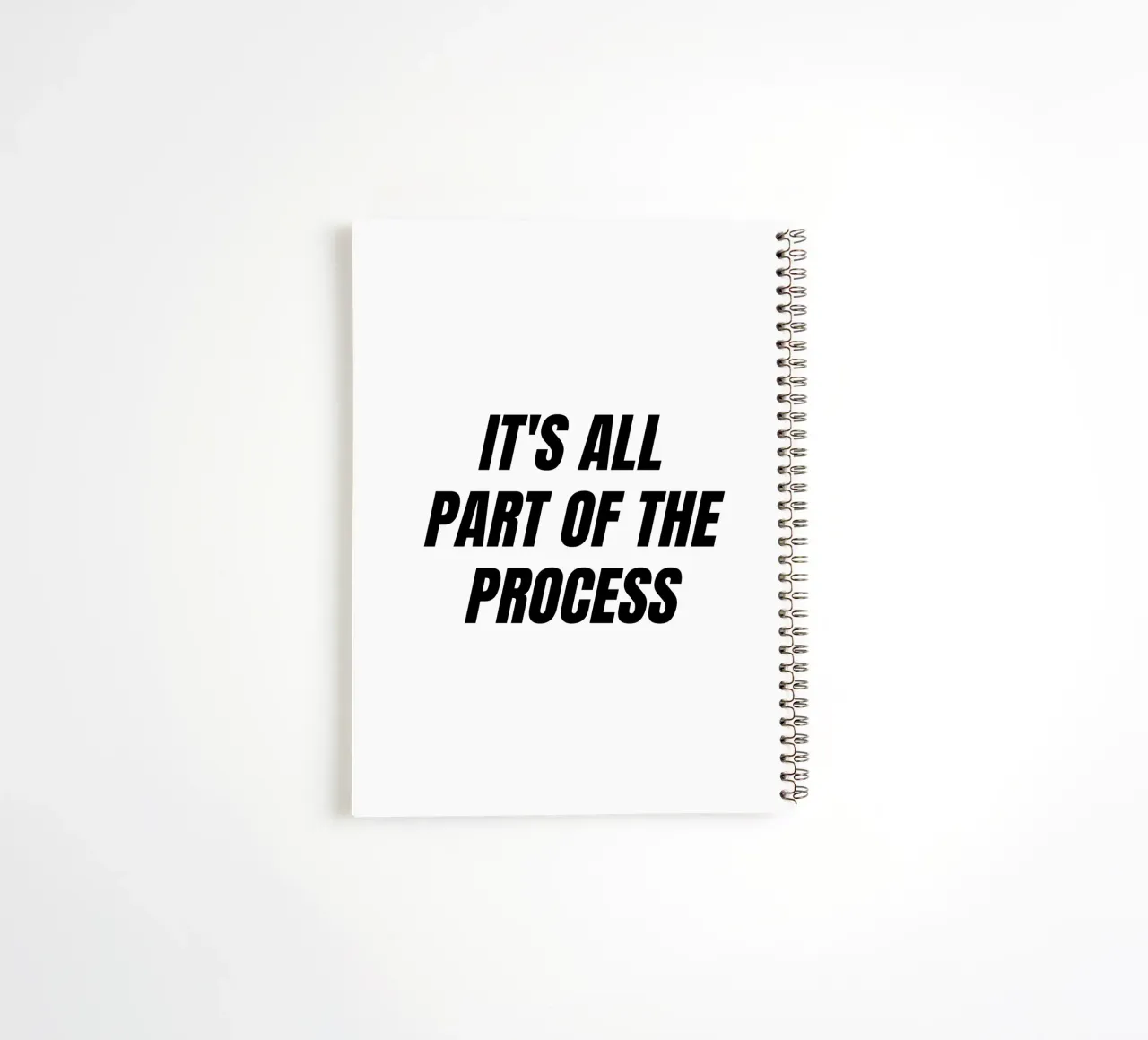 It's all part of the process quote spiral notebook by Paigaam Studio