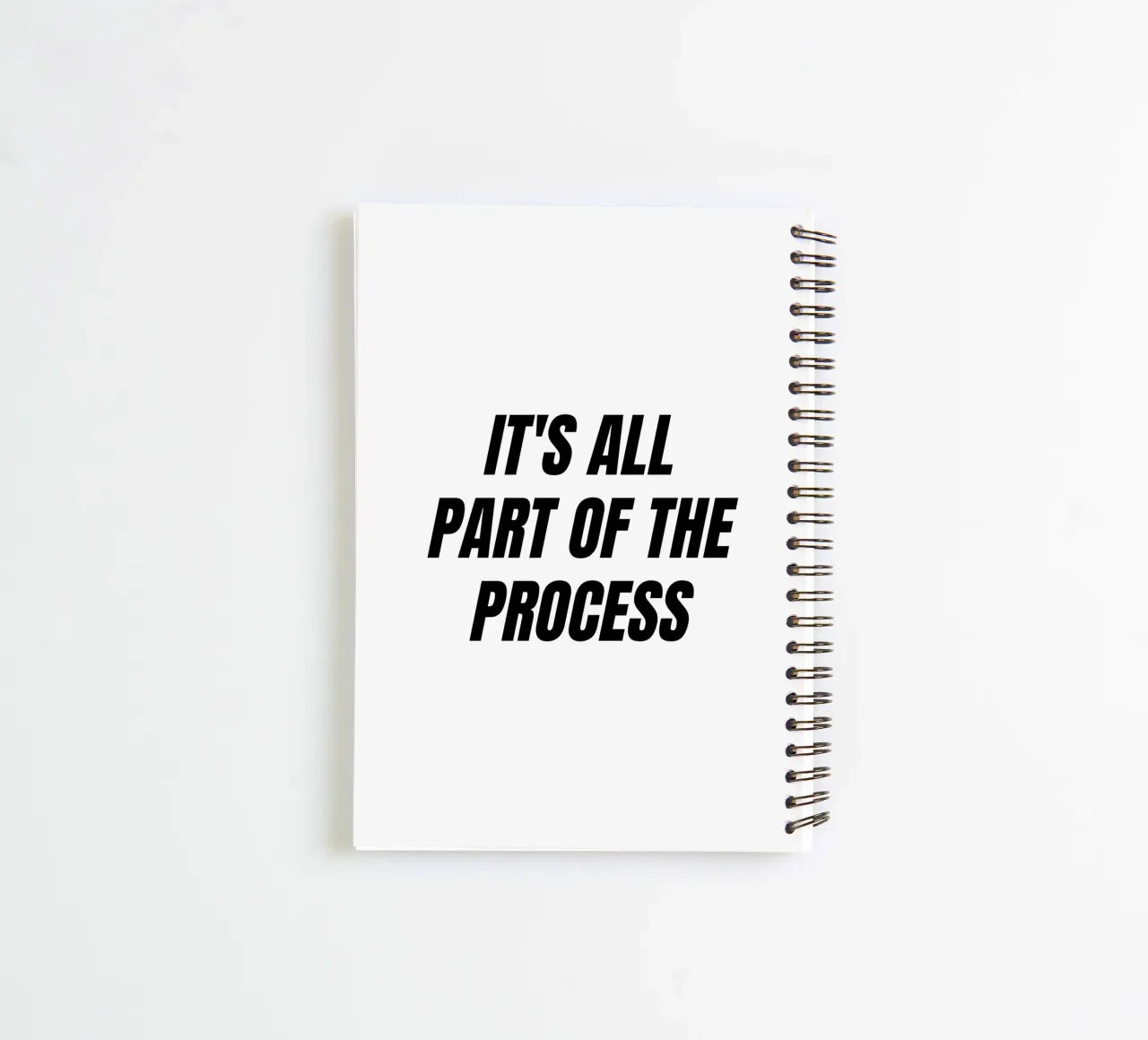 It's all part of the process quote spiral notebook by Paigaam Studio