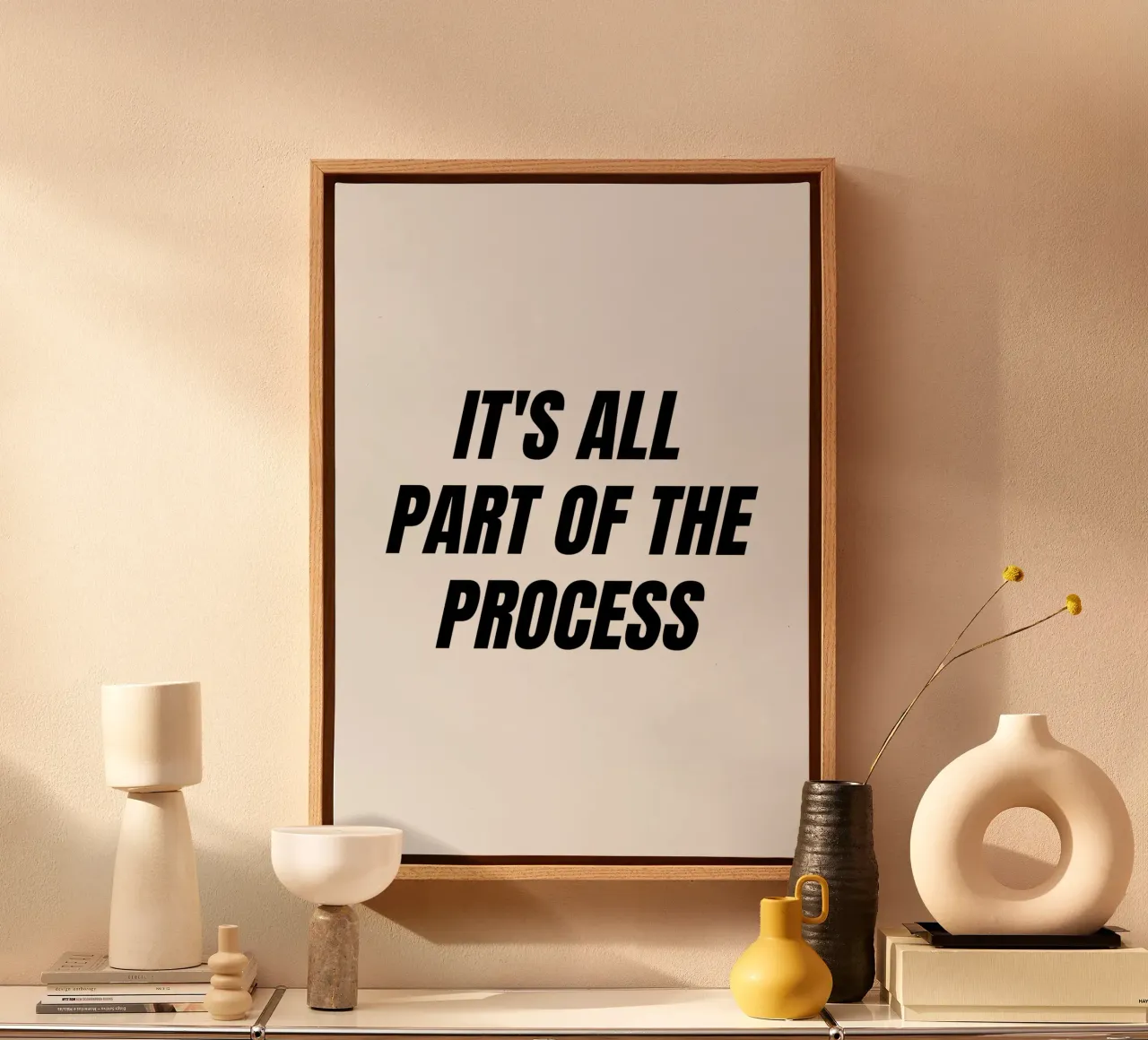 It's all part of the process quote canvas by Paigaam Studio