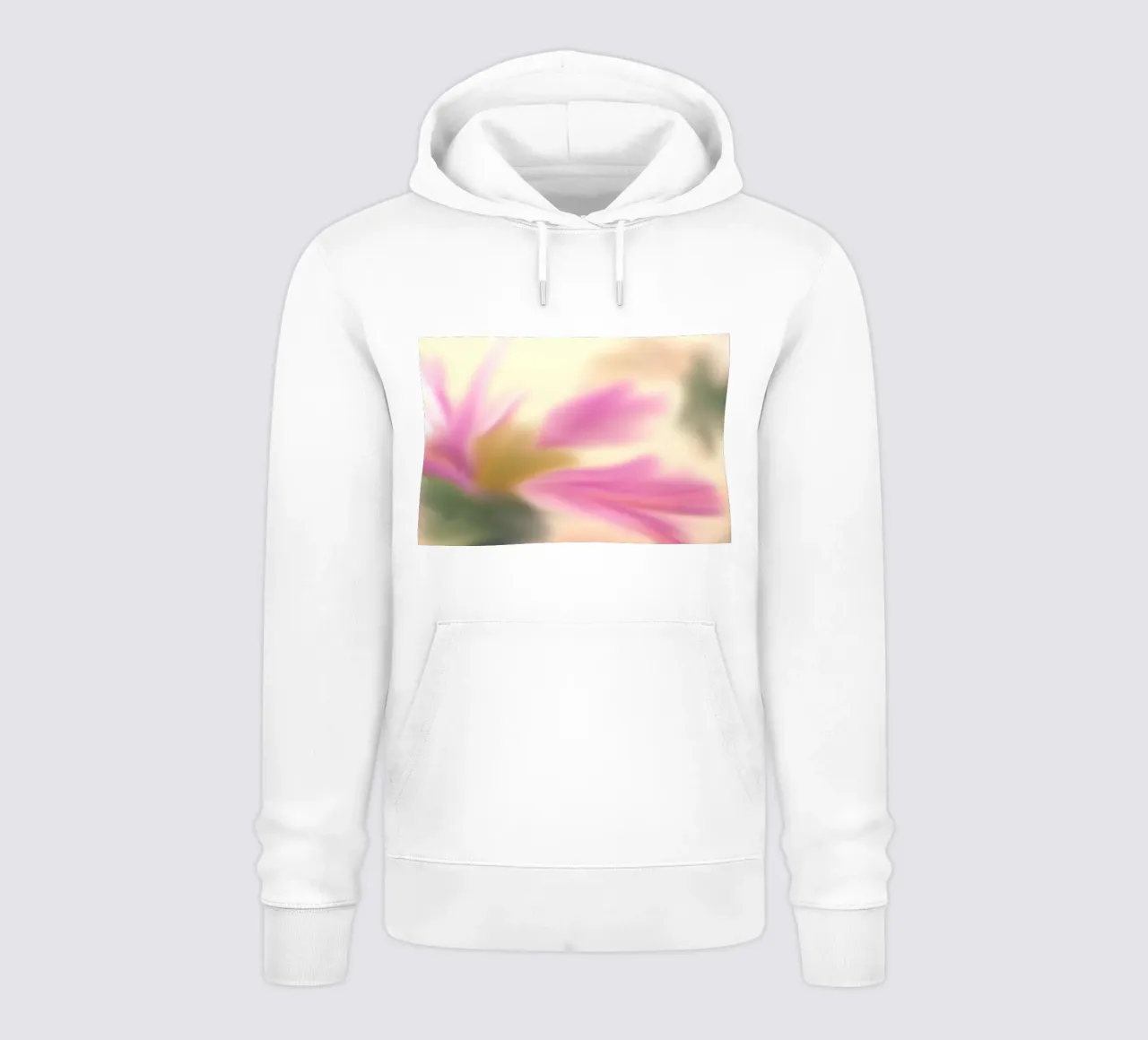 Fiore rosa sfocato, simile all'acquerello felpa con cappuccio da Something for you
