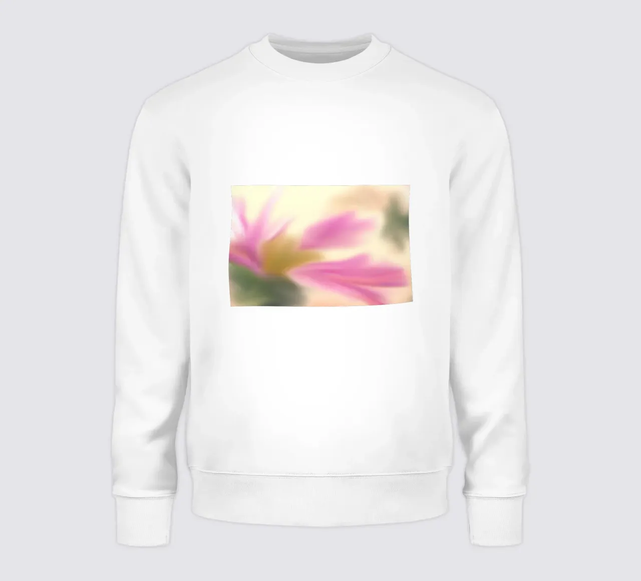 Fiore rosa sfocato, simile all'acquerello felpa da Something for you