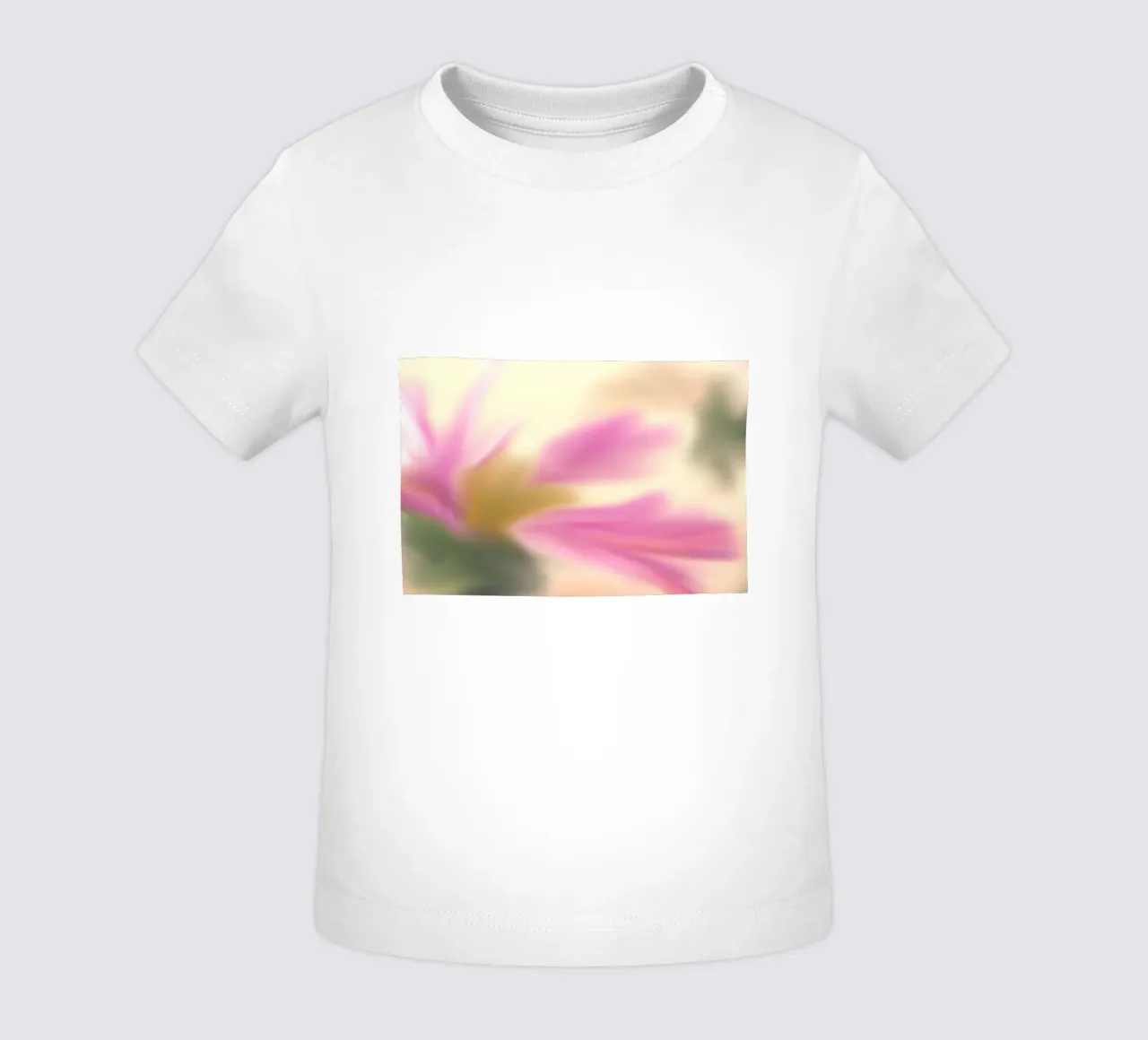 Fiore rosa sfocato, simile all'acquerello maglietta neonato da Something for you